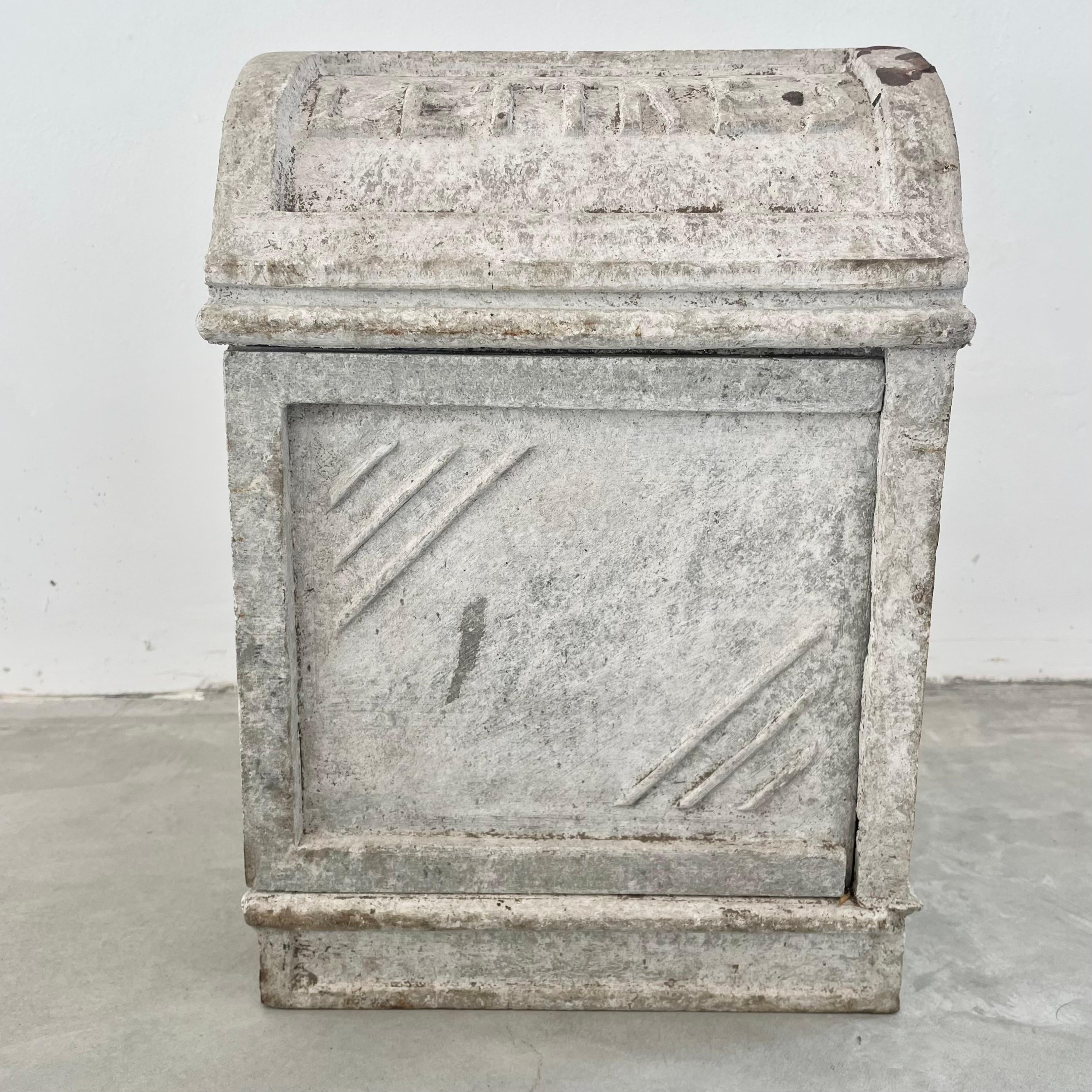 Swiss Willy Guhl Concrete Mailbox, 1960s Switzerland For Sale