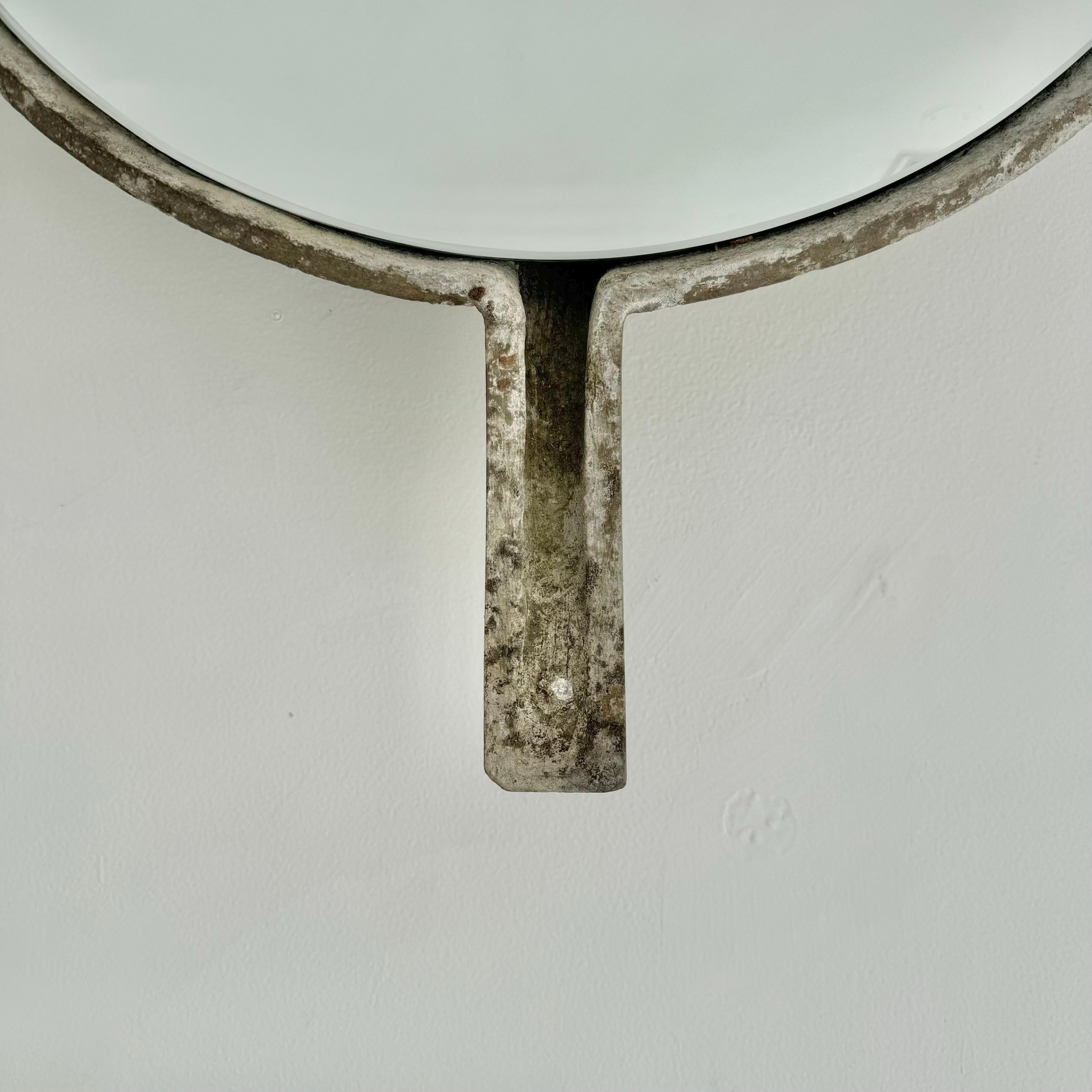 Swiss Willy Guhl Concrete Mirror with Spikes, 1960s Switzerland For Sale