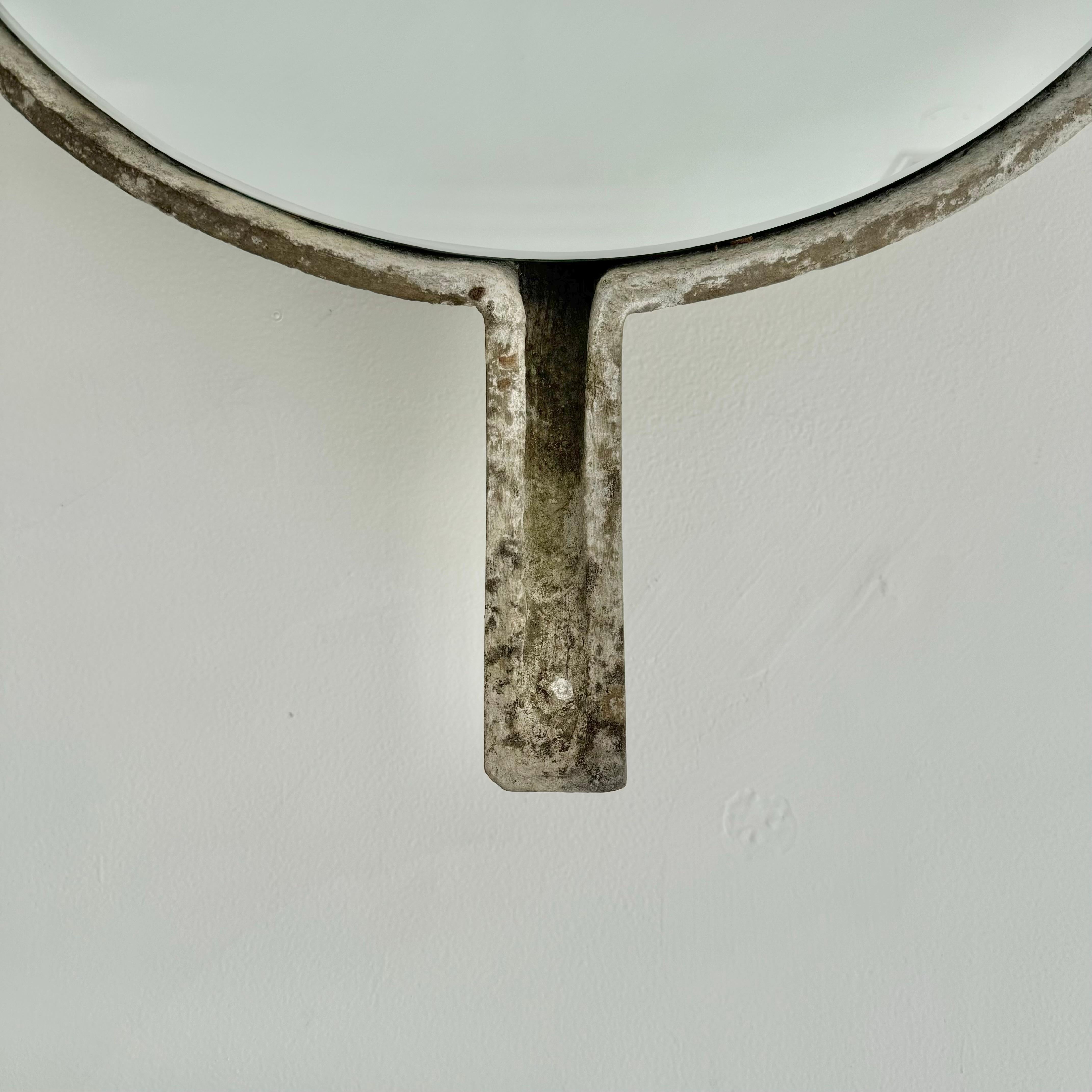 Fait main Miroir en béton avec pointes Willy Guhl, Suisse, années 1960 en vente