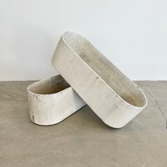 Willy Guhl Concrete Pill Shaped Planters, 1960s Switzerland