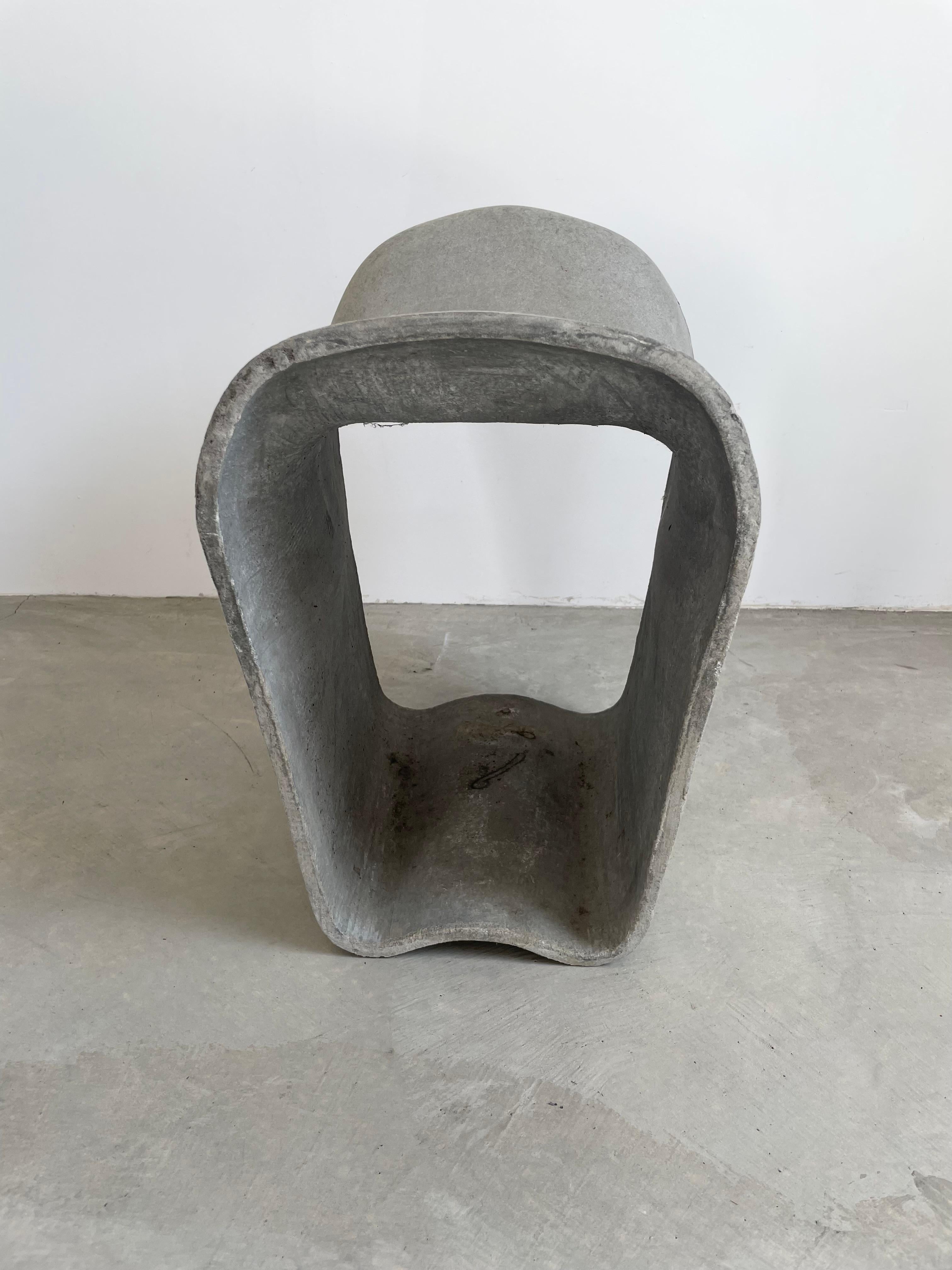 Willy Guhl Concrete Saddle Stool, 1960s 1