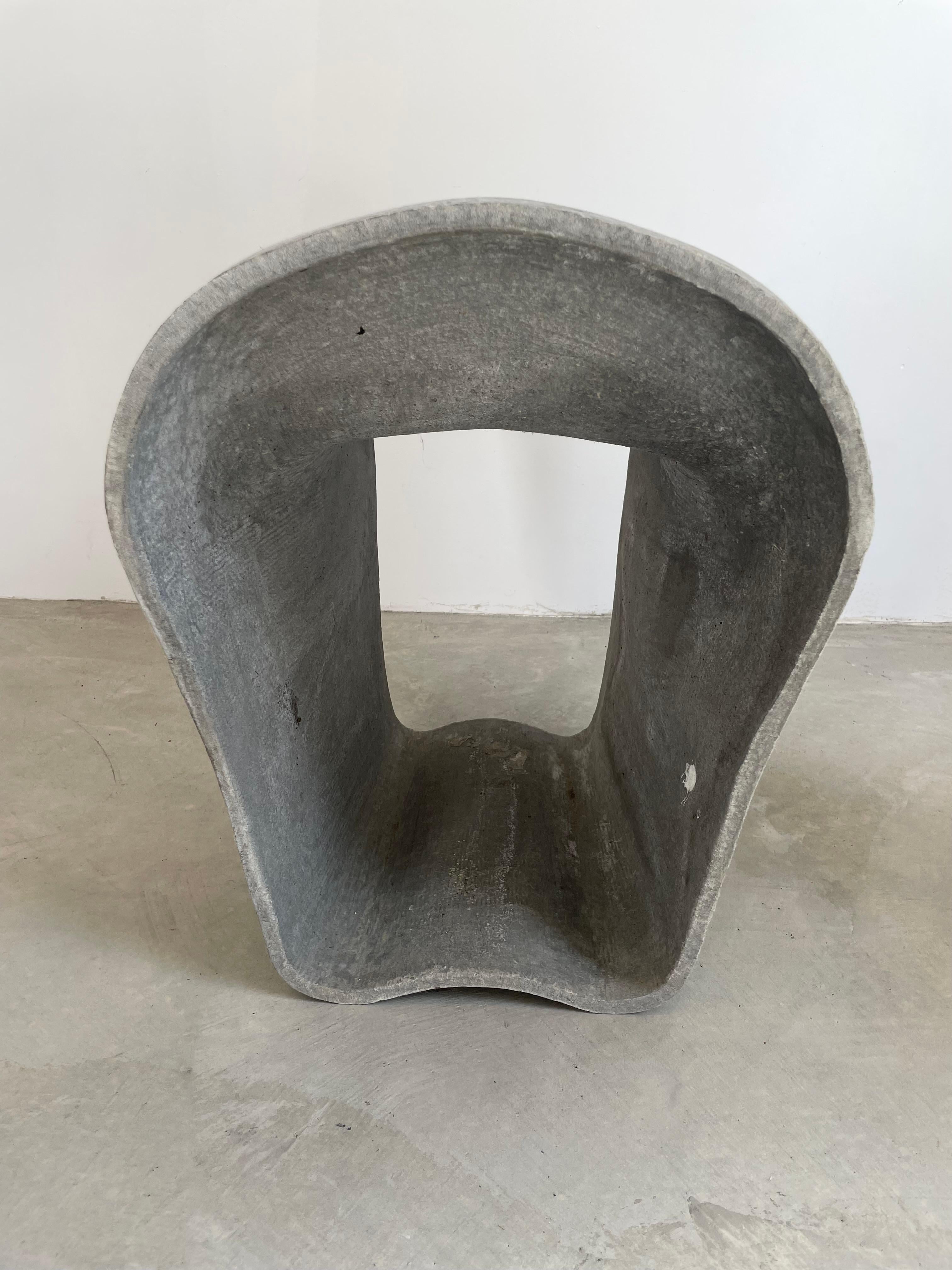 Willy Guhl Concrete Saddle Stool, 1960s 4