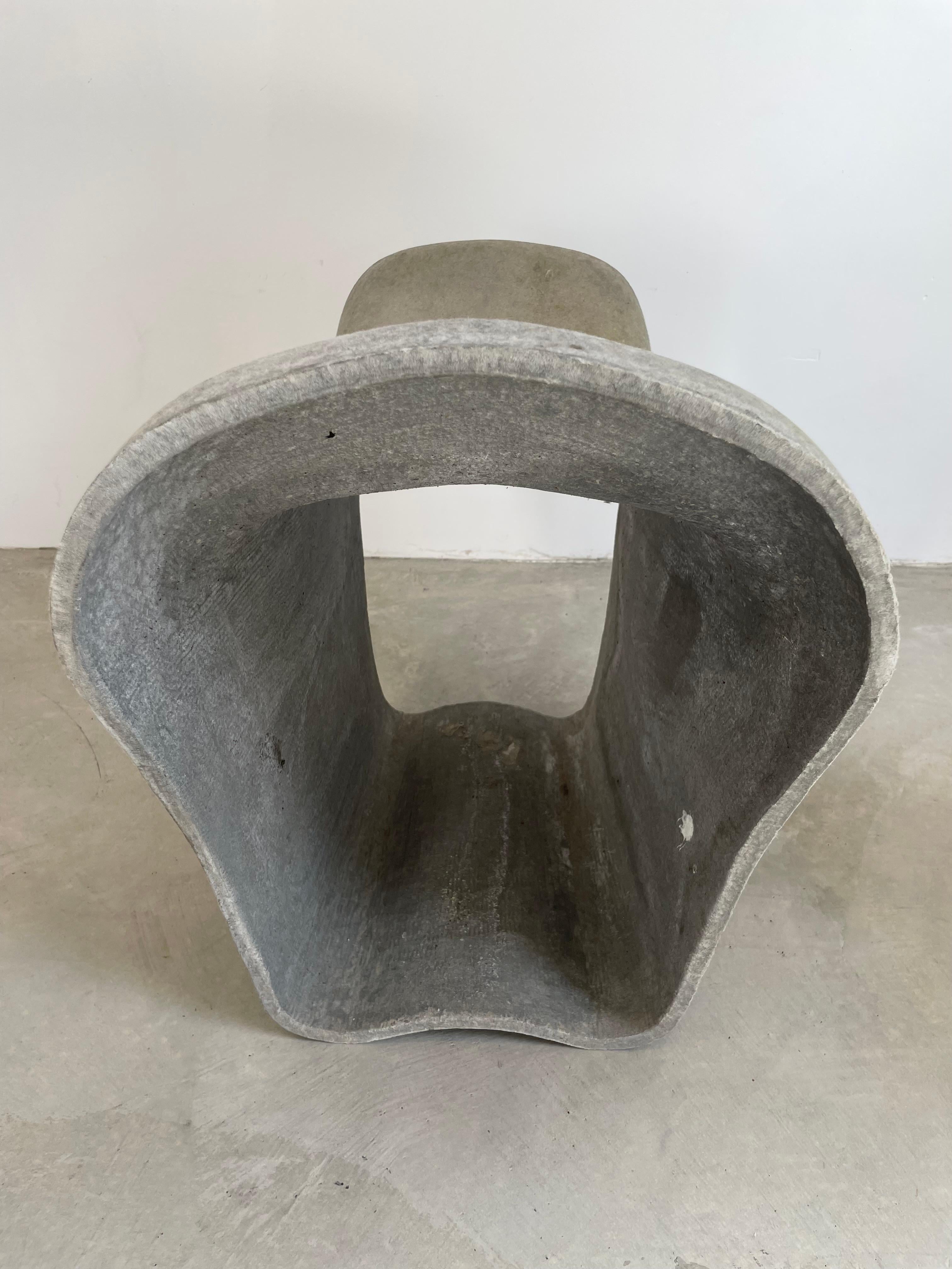 Swiss Willy Guhl Concrete Saddle Stool, 1960s