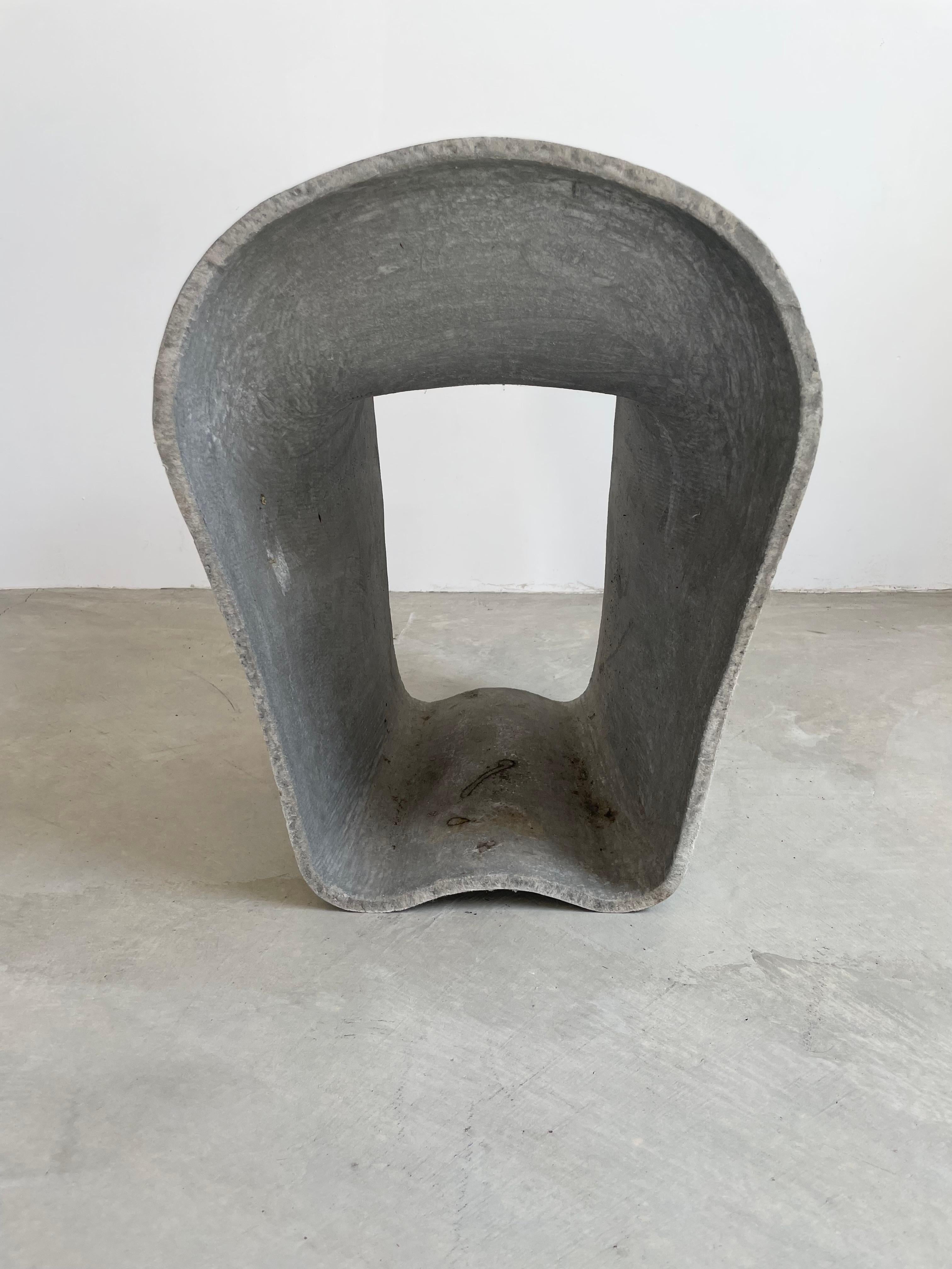 Willy Guhl Concrete Saddle Stool, 1960s In Good Condition In Los Angeles, CA