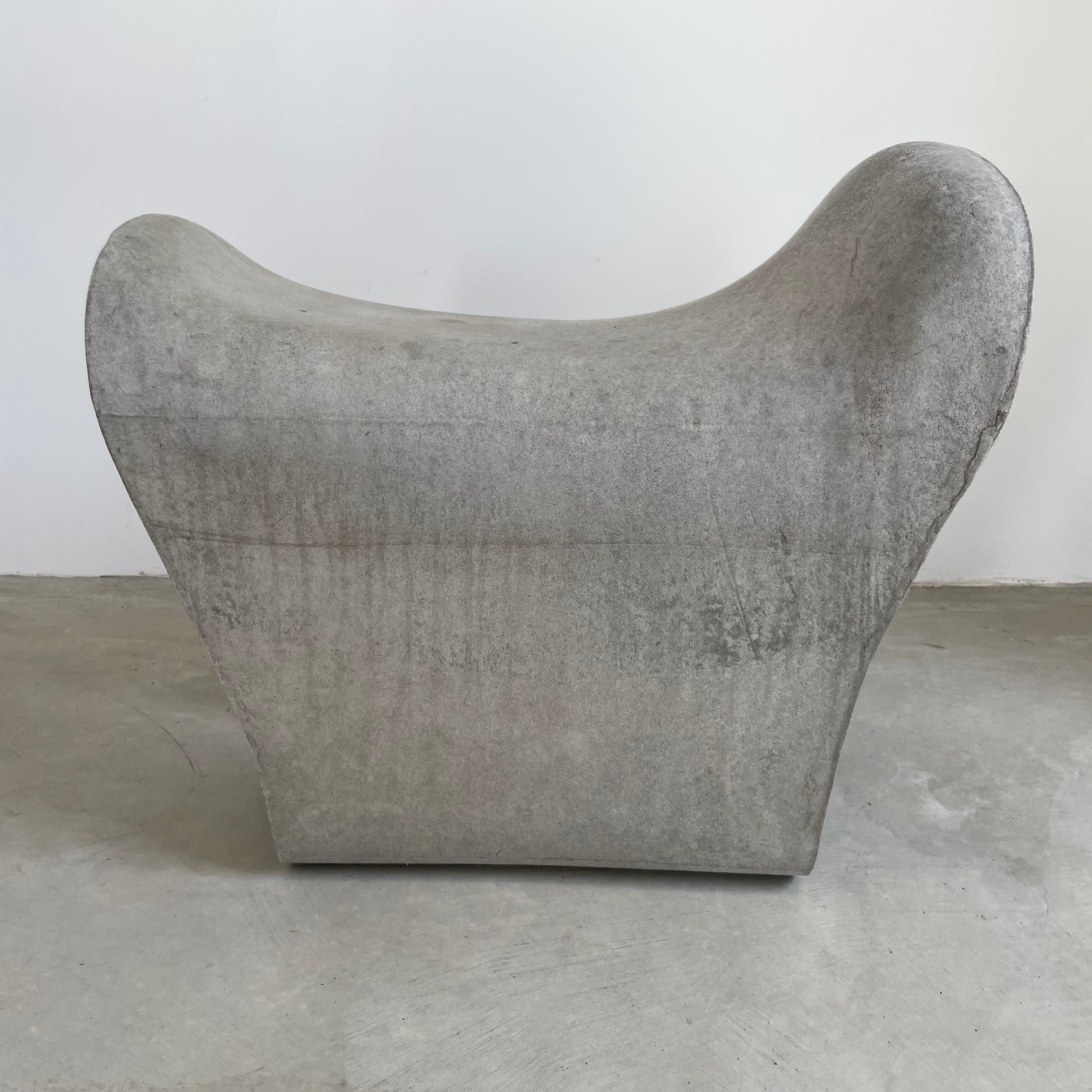 Willy Guhl Concrete Saddle Stool, 1960s In Good Condition In Los Angeles, CA