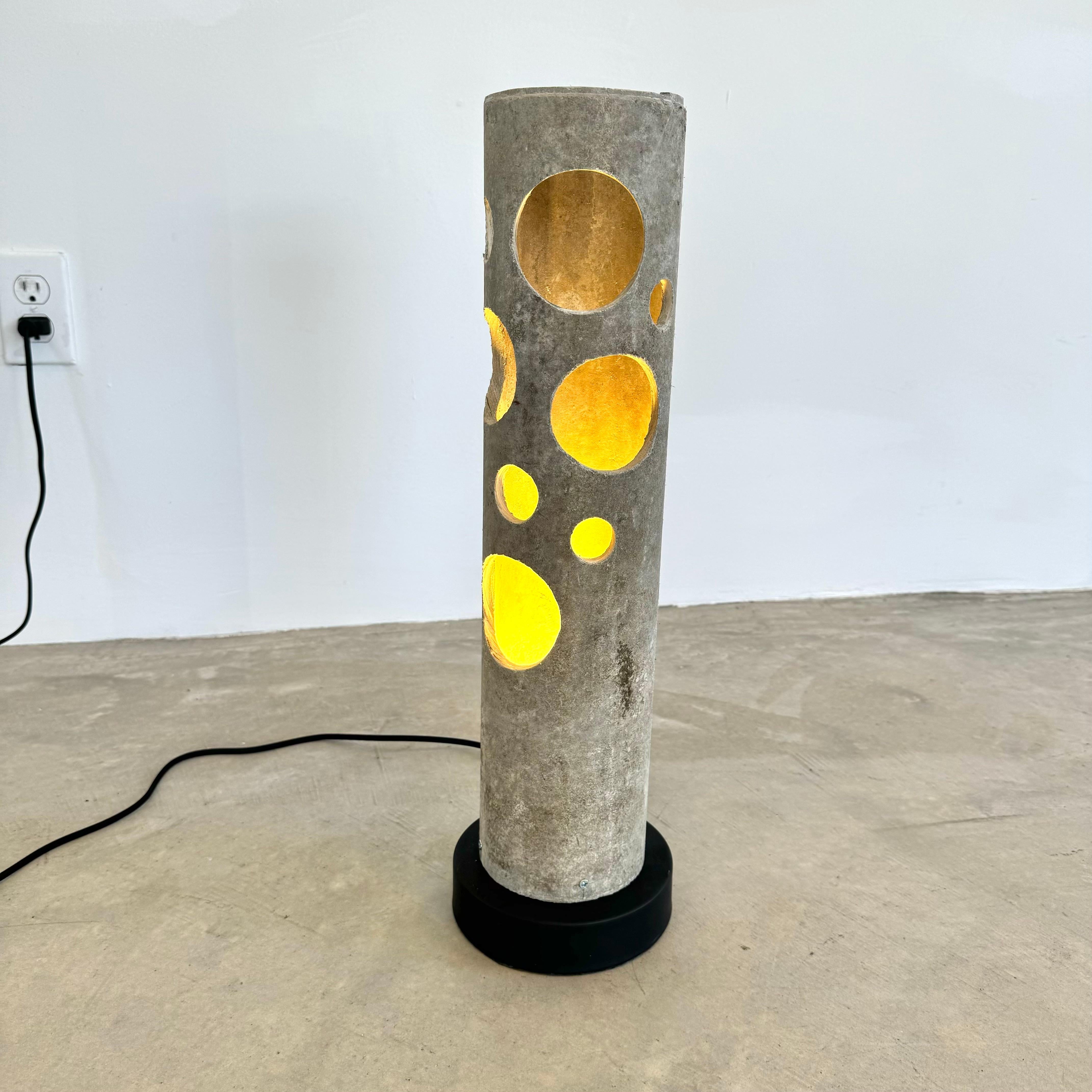 Willy Guhl Concrete Table Lamp, 1960s Switzerland In Good Condition For Sale In Los Angeles, CA