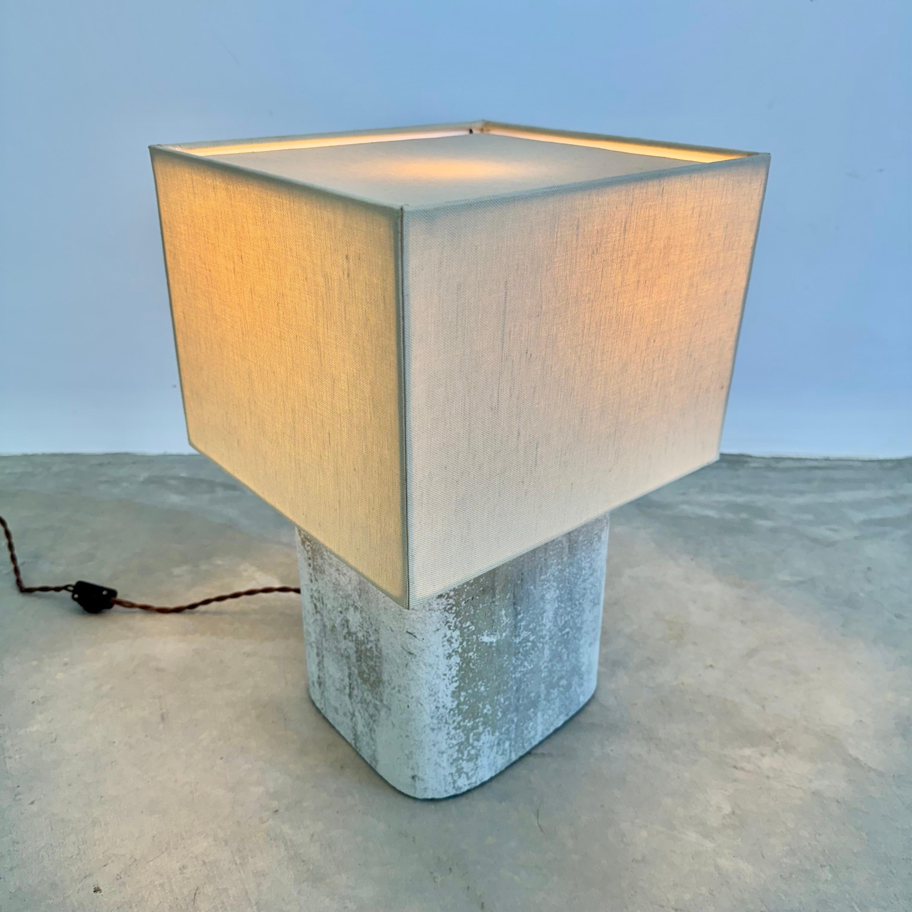Willy Guhl Concrete Table Lamp, 1960s Switzerland In Good Condition For Sale In Los Angeles, CA