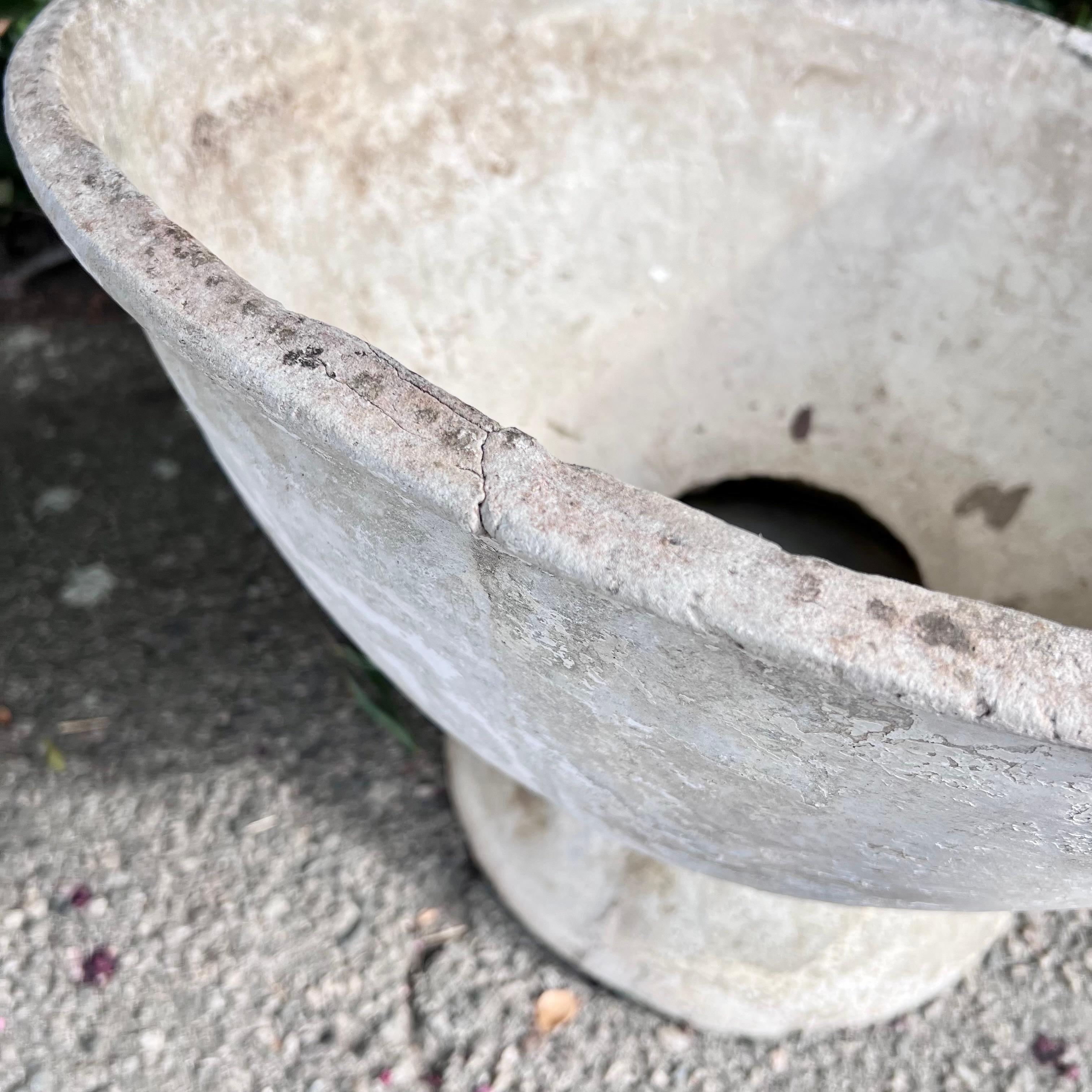 Willy Guhl Concrete Tilted Bowl Planter, 1960s Switzerland In Good Condition In Los Angeles, CA
