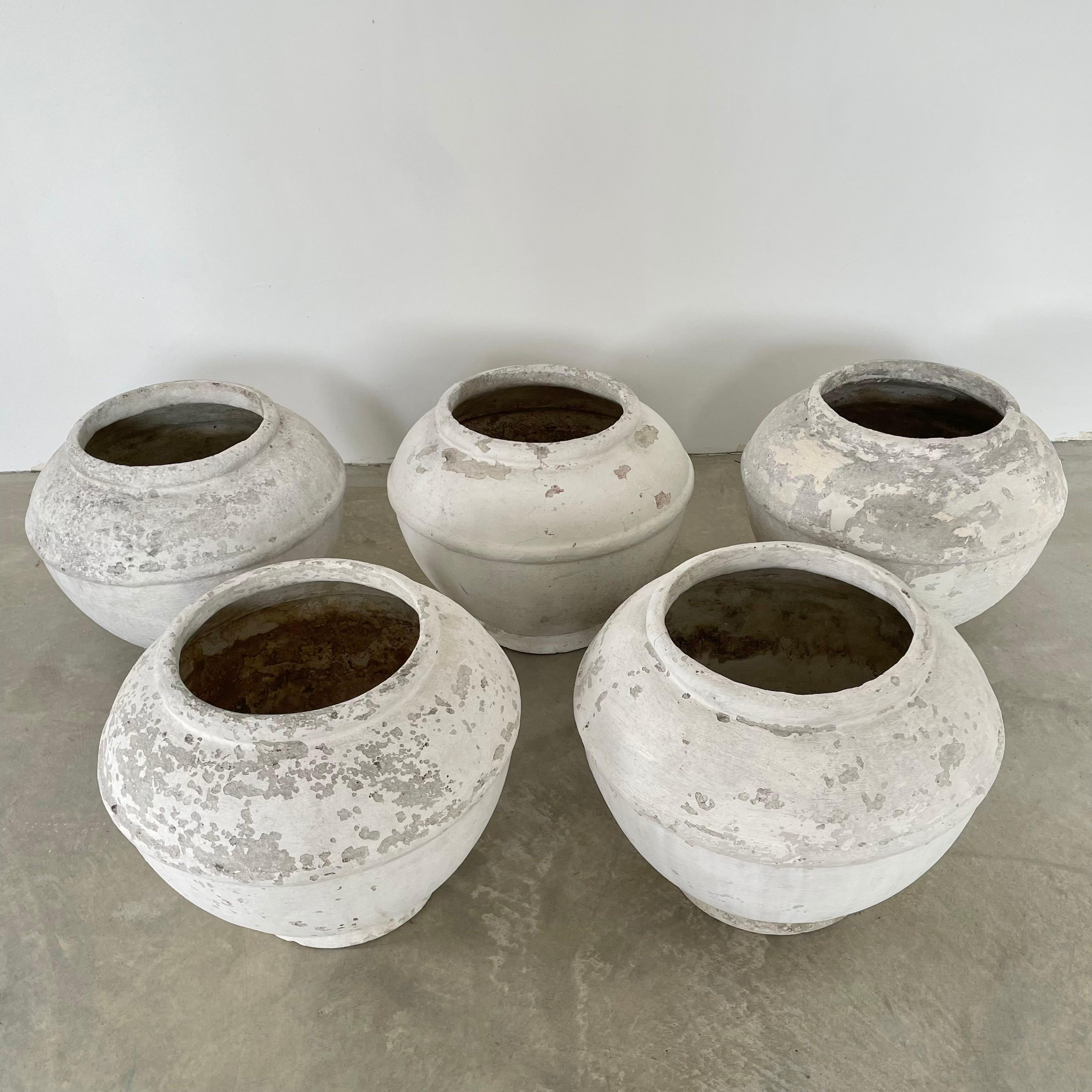 Fantastic cement vases by Swiss architect Willy Guhl for Eternit. Great tabletop vase or planter. Very unusual planter. Great for tabletops/coffee tables. Simple design and very hard to find. Good vintage condition. 5 available. Priced individually.