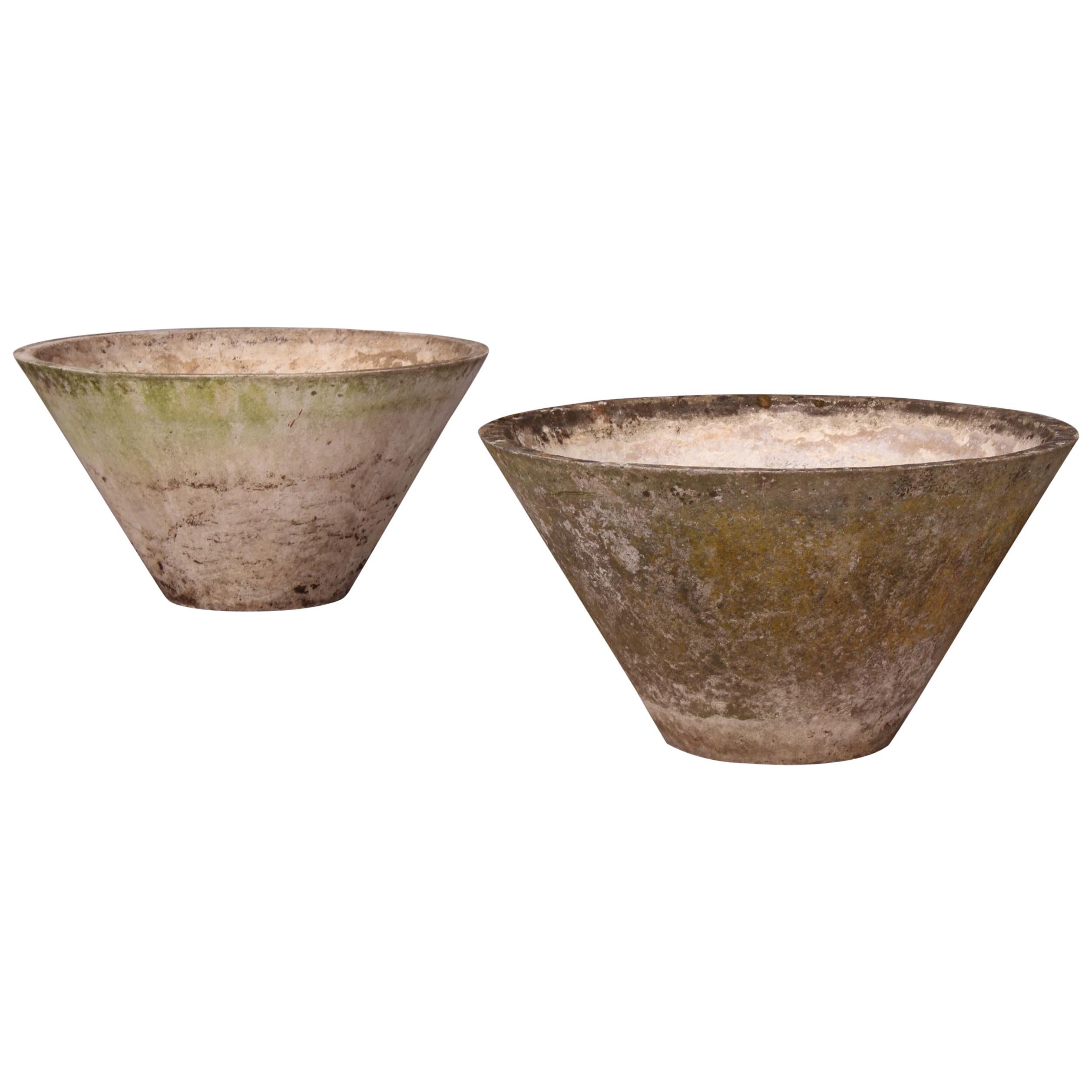Pair of Willy Guhl Cone Shaped Planter