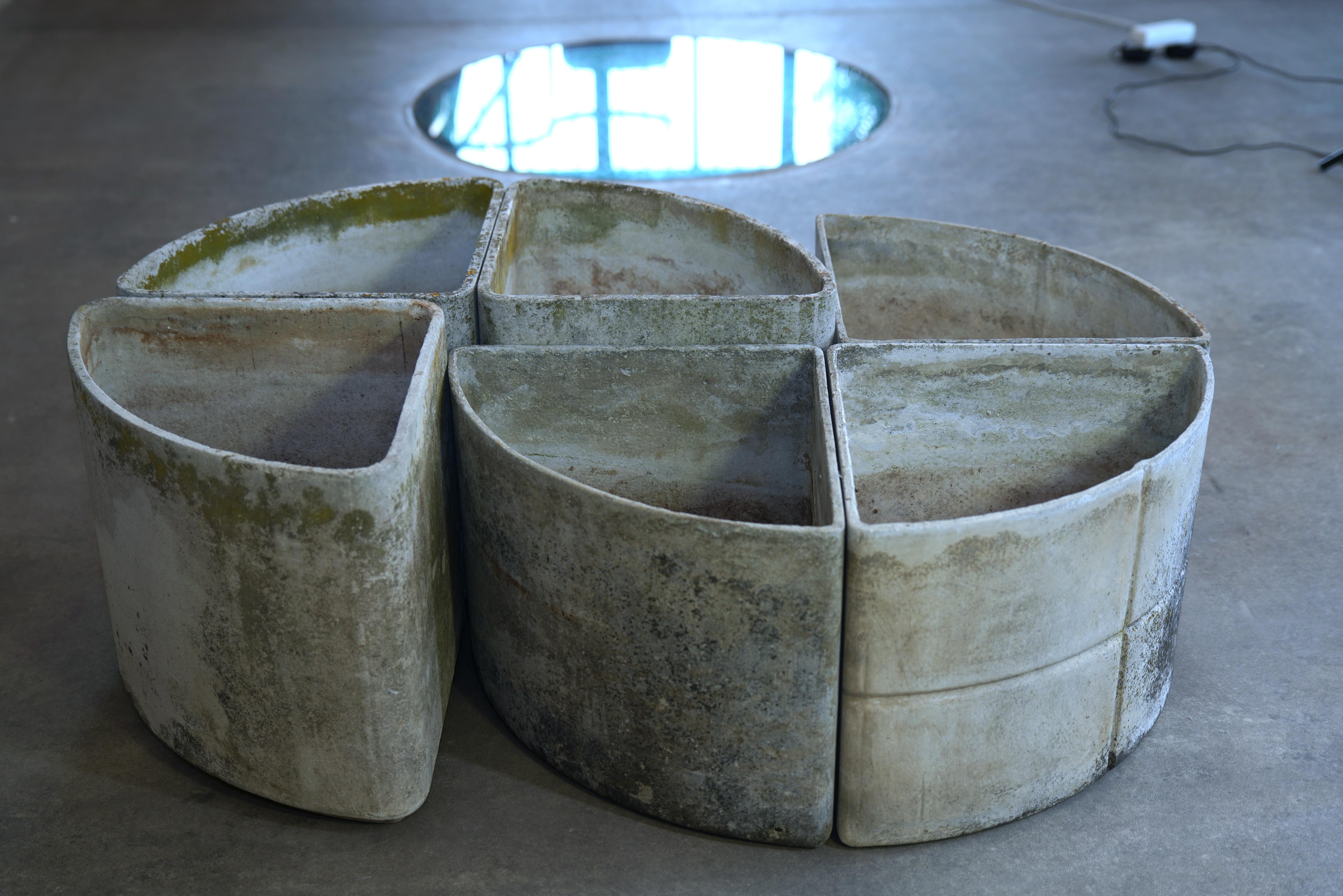 Cement Rare Willy Guhl Modular Planting System, Switzerland 1970s  For Sale