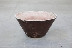 Willy Guhl for Eternit Cone Concrete Planter in Burgundy, circa 1968, Signed