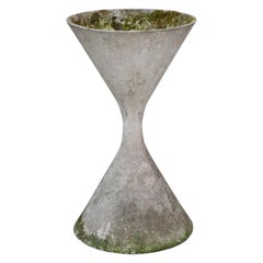 Vintage Willy Guhl for Eternit Extra-Large 'Diablo' Hourglass Concrete Planter, c. 1968