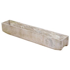 Vintage Willy Guhl for Eternit Extra-Long Rectangle Concrete Outdoor Planter, circa 1968