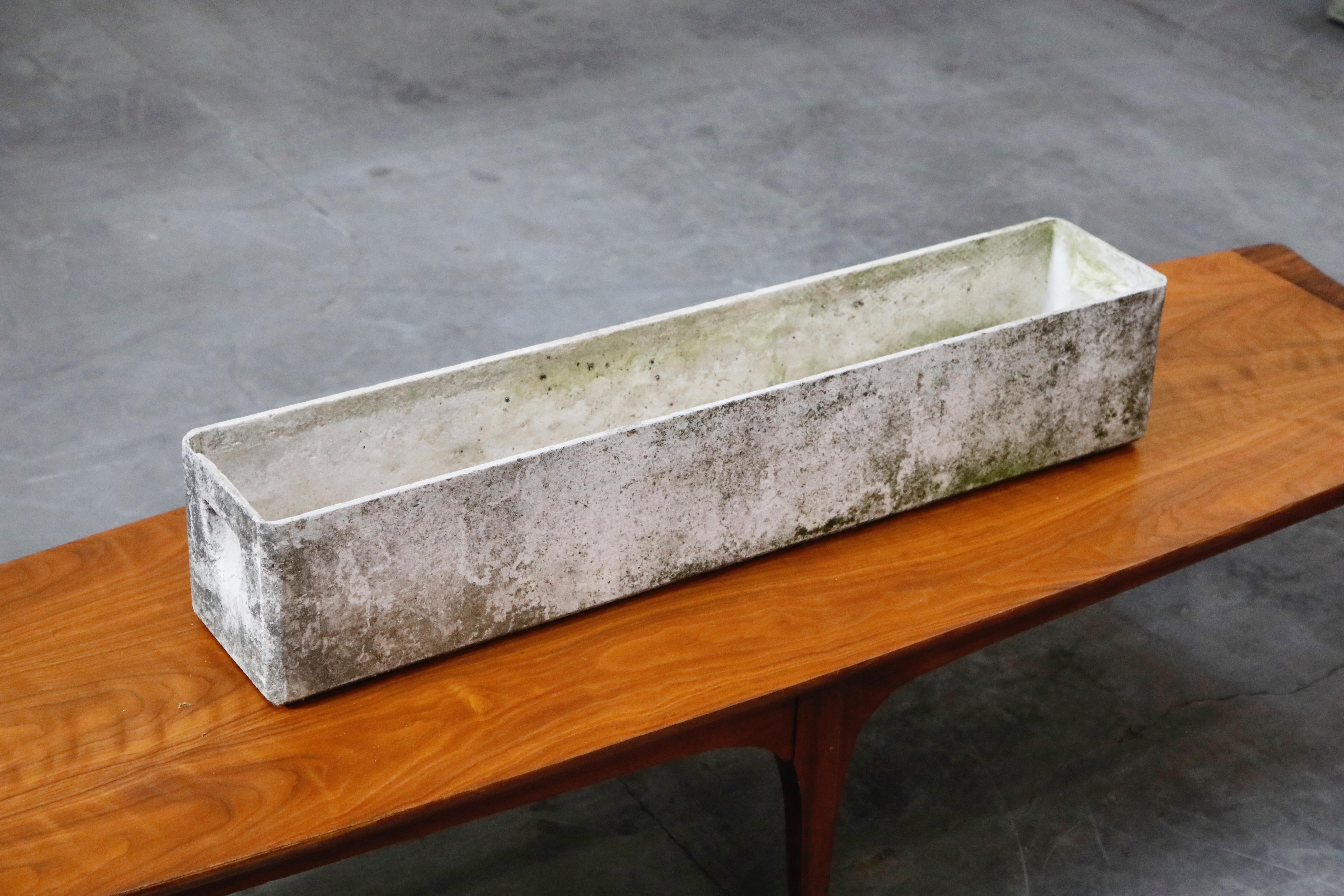 Willy Guhl for Eternit Large Rectangle Concrete Outdoor Planter, circa 1968 2