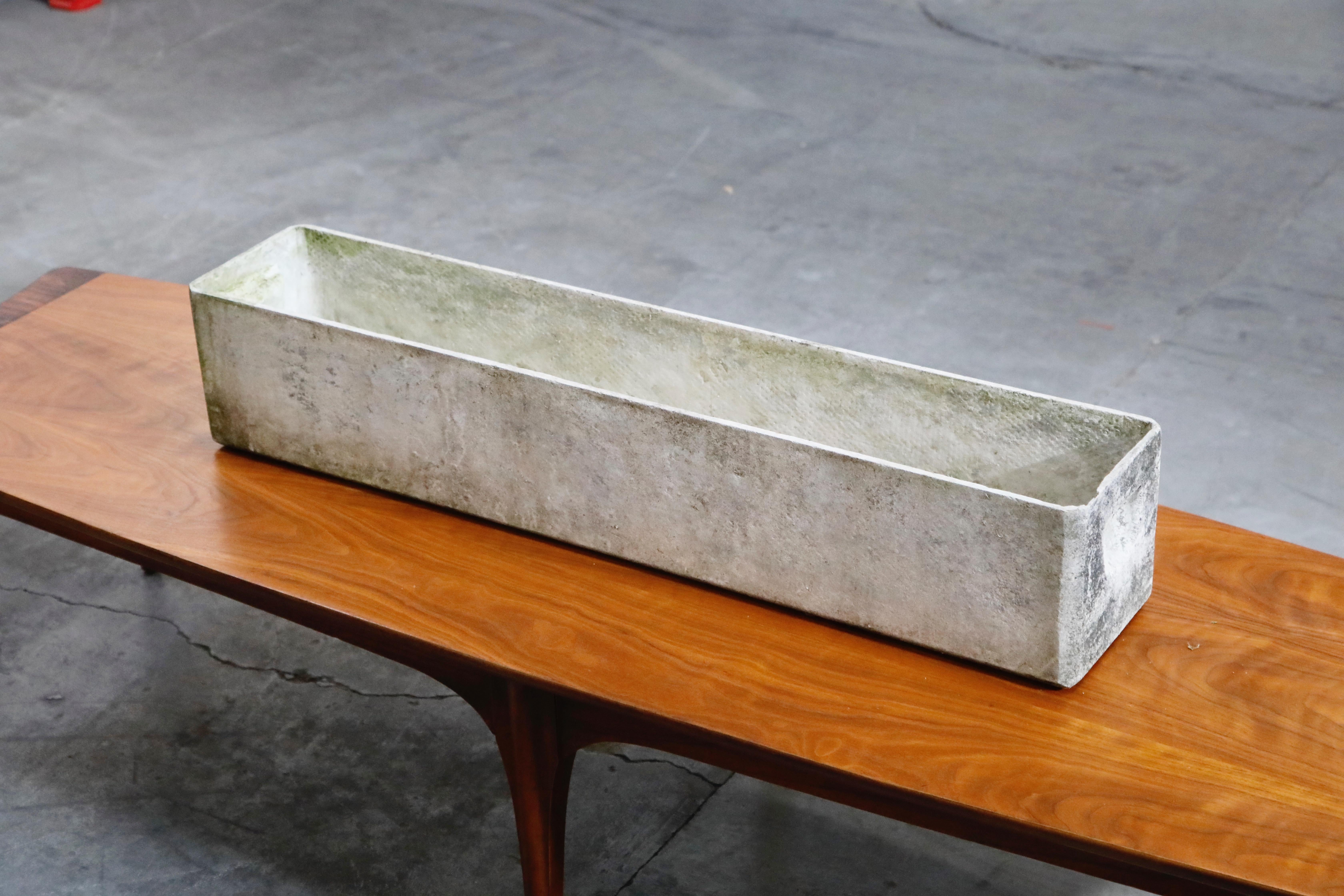 Willy Guhl for Eternit Large Rectangle Concrete Outdoor Planter, circa 1968 3