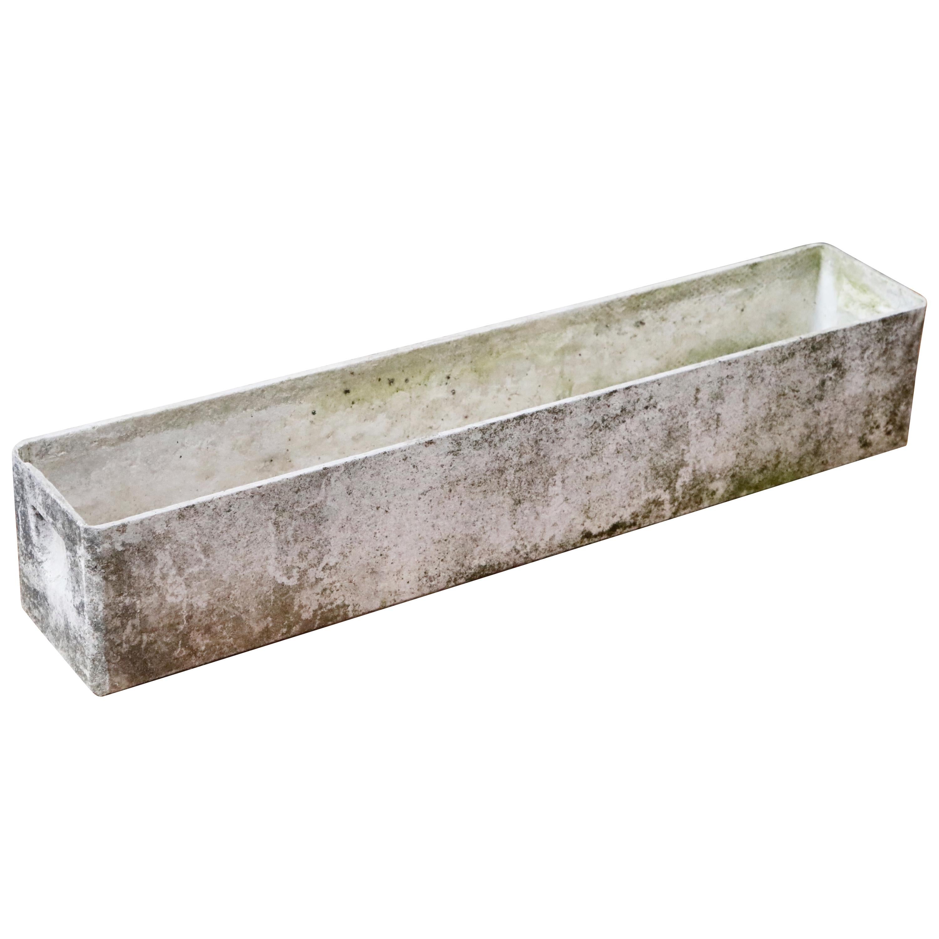 Willy Guhl for Eternit Large Rectangle Concrete Outdoor Planter, circa 1968