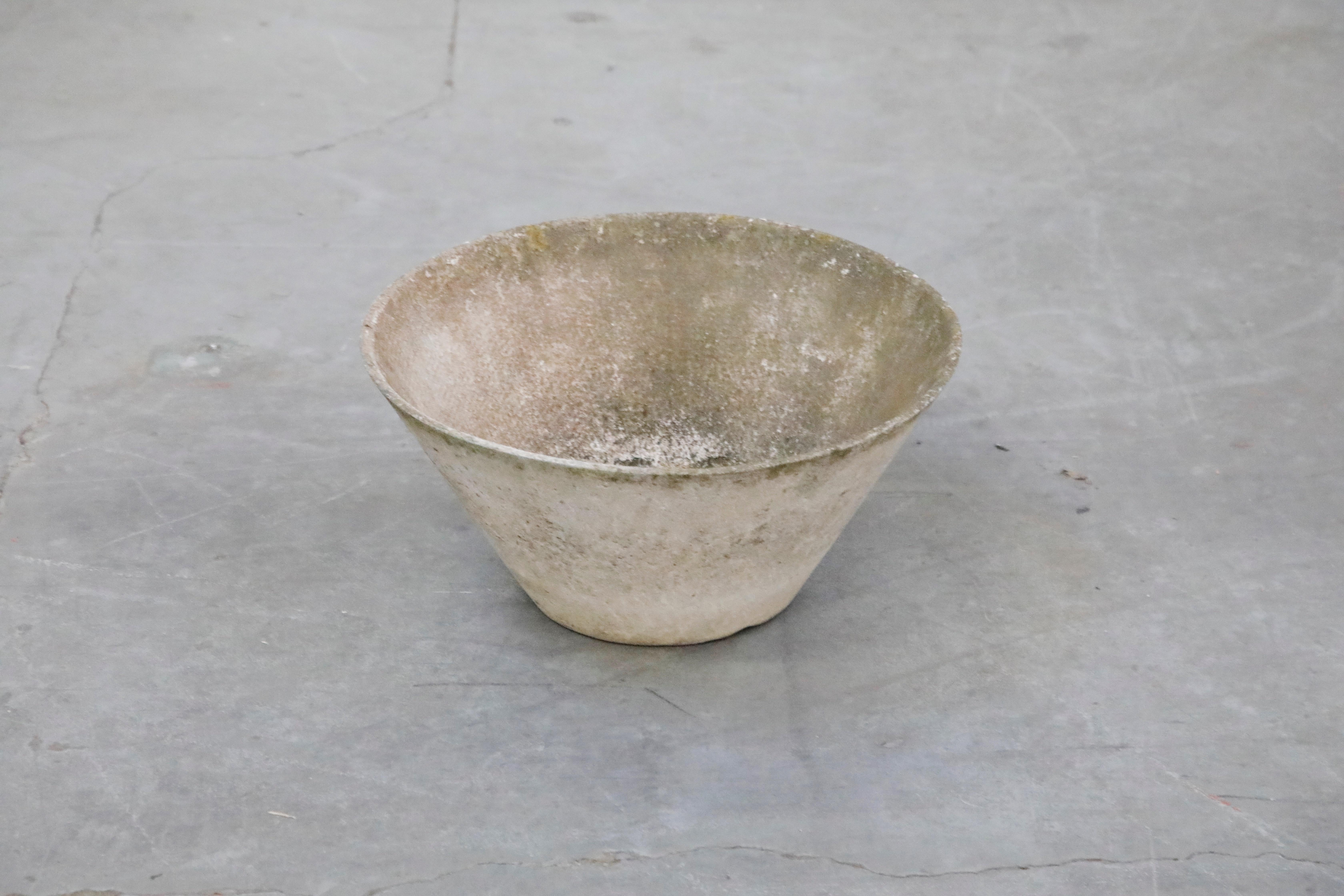 Swiss Willy Guhl for Eternit Large Cone Concrete Planters, circa 1968, Signed