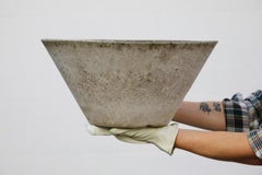 Willy Guhl for Eternit Large Cone Concrete Planters, circa 1968, Signed