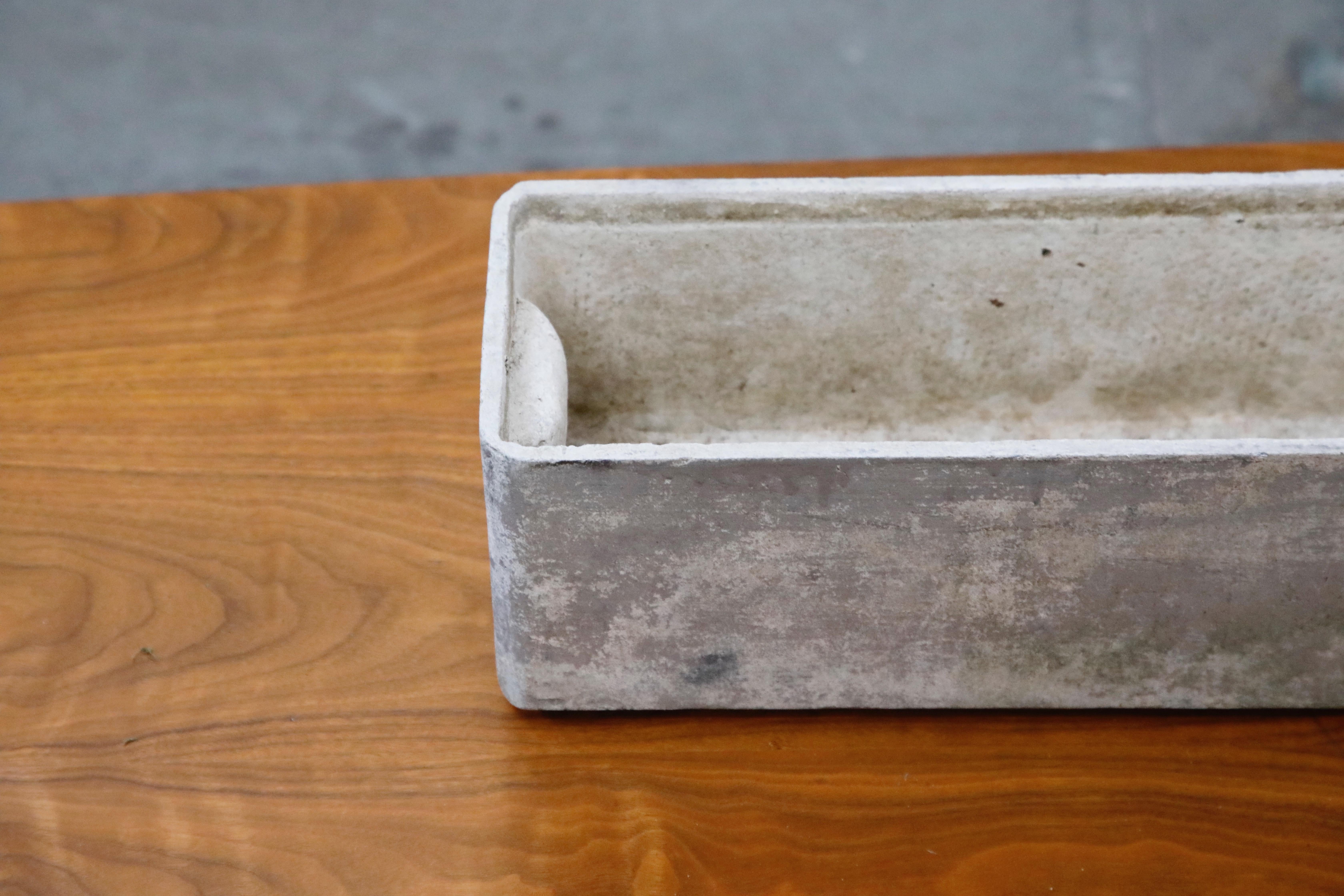 Willy Guhl for Eternit Large Rectangle Concrete Outdoor Handle Planter In Good Condition In Los Angeles, CA