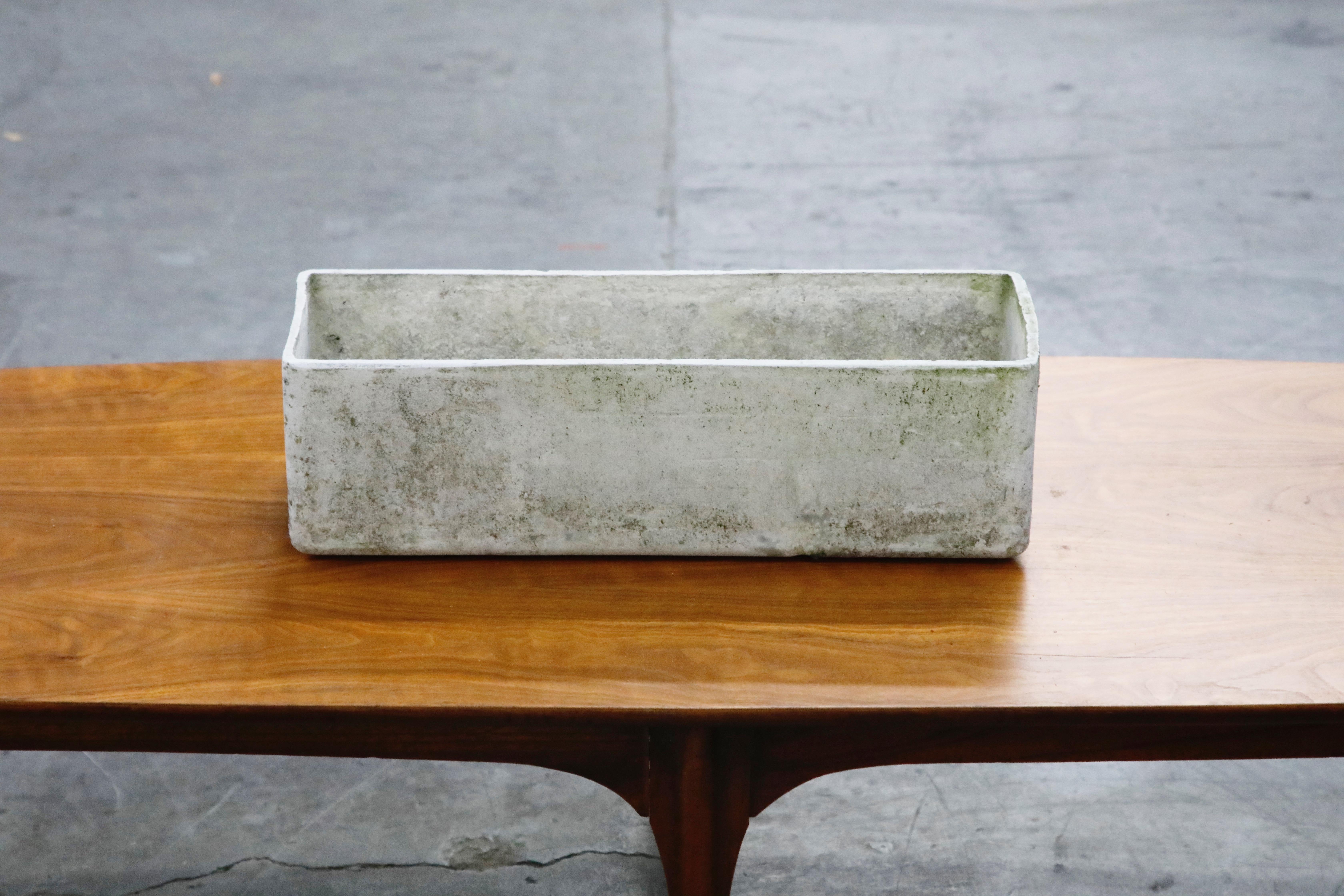 Willy Guhl for Eternit Large Rectangle Concrete Outdoor Planter, 1968, Signed For Sale 10