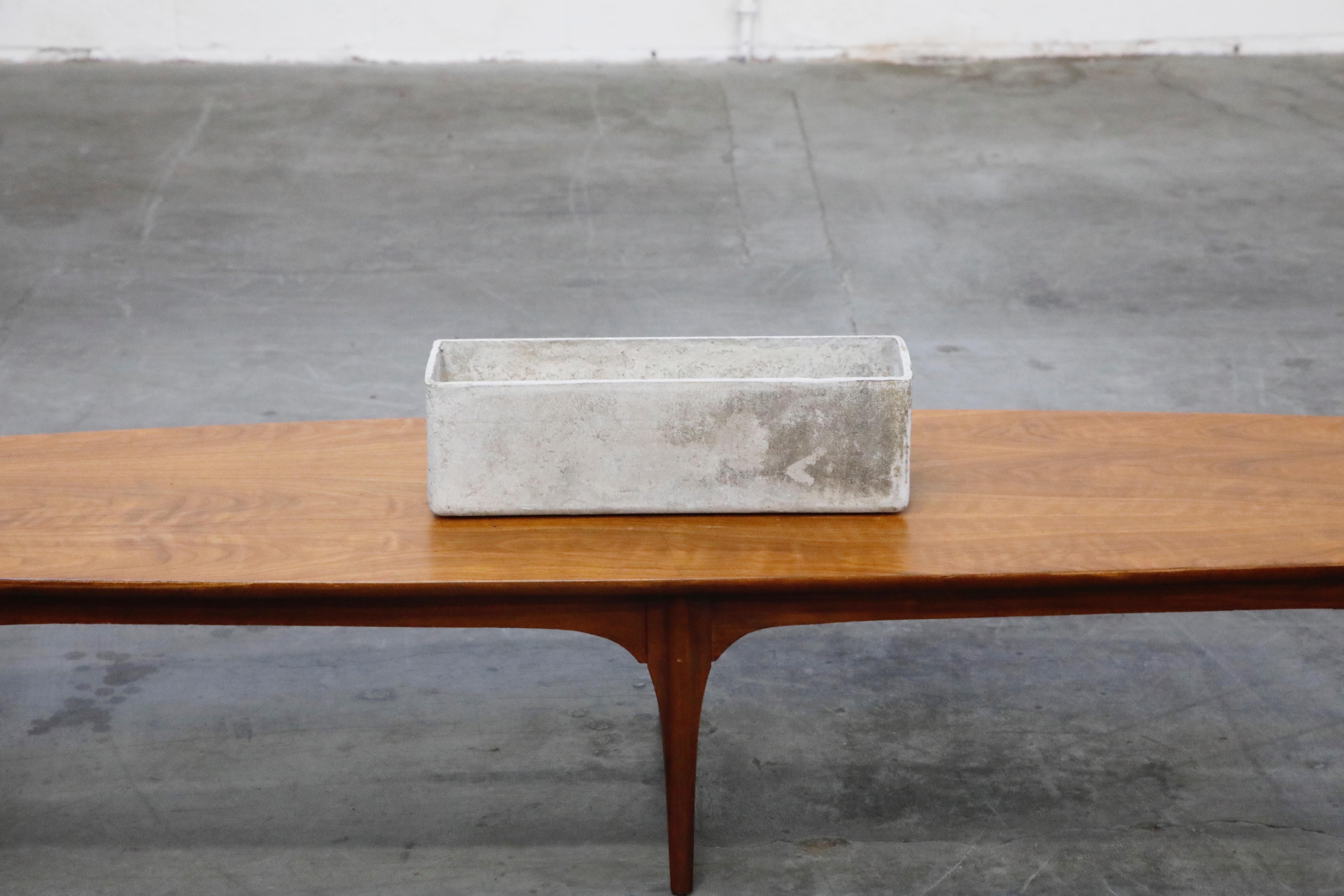 Willy Guhl for Eternit Large Rectangle Concrete Outdoor Planter, 1968, Signed For Sale 12