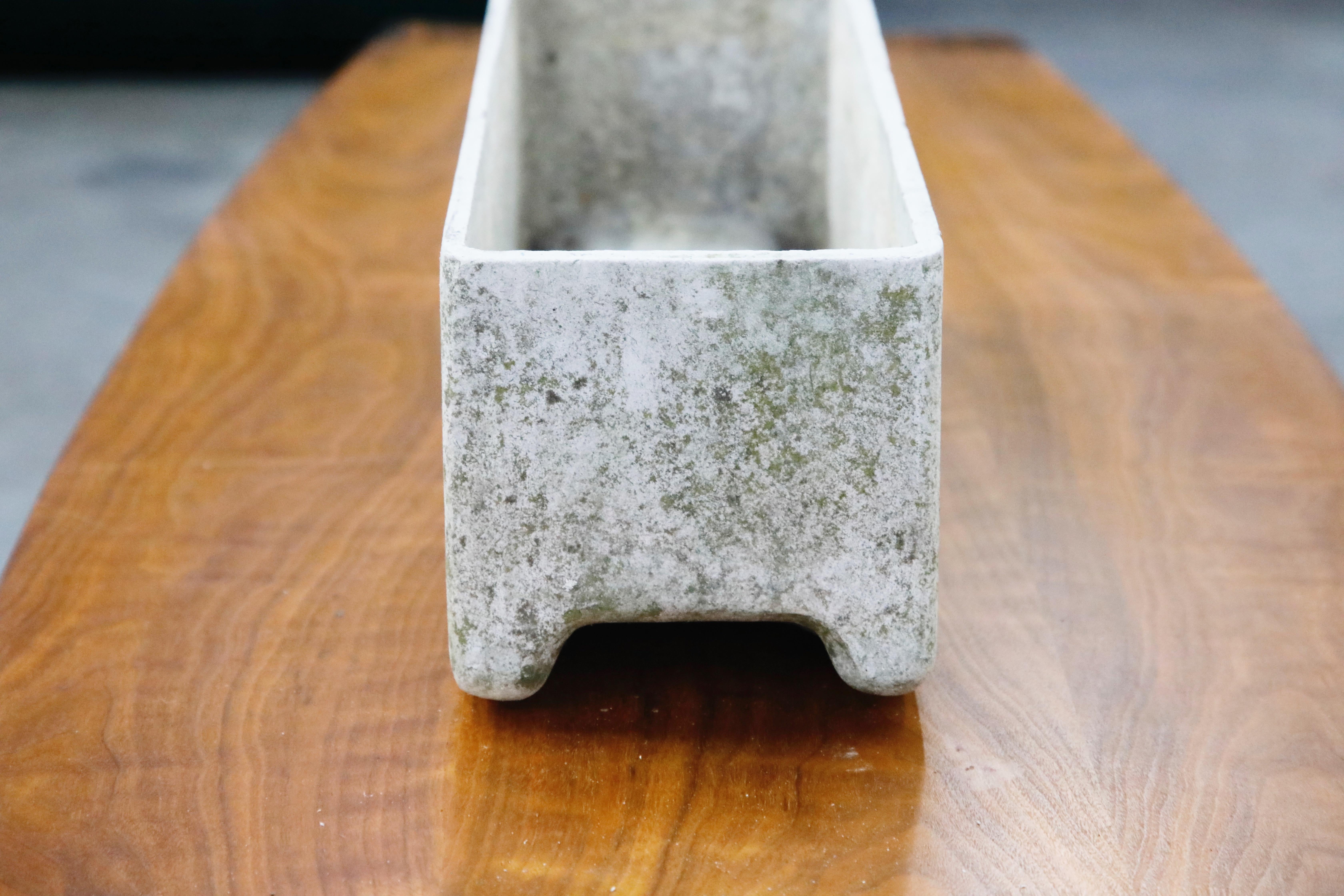 Willy Guhl for Eternit Large Rectangle Concrete Outdoor Planter, 1968, Signed For Sale 3