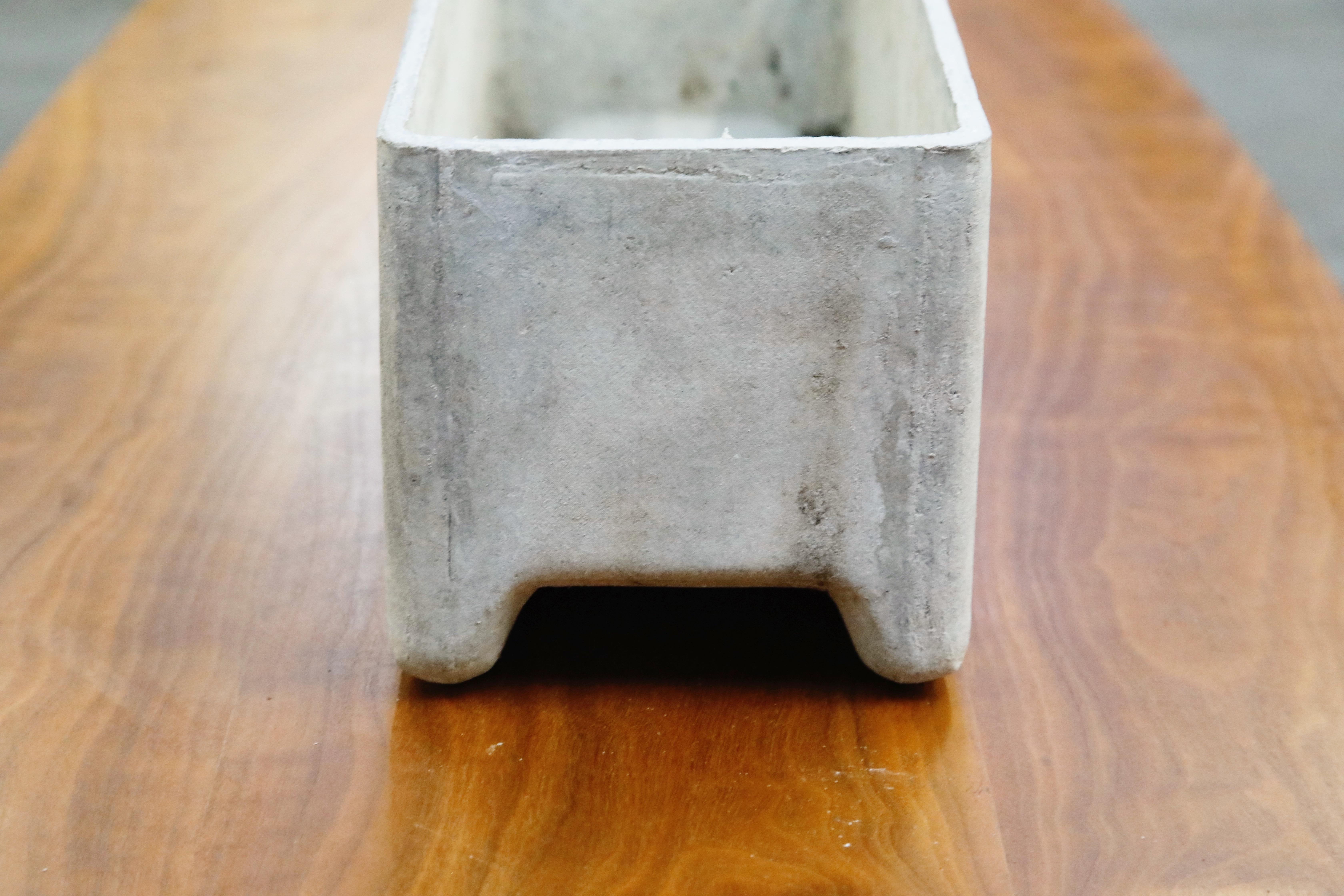 Willy Guhl for Eternit Large Rectangle Concrete Outdoor Planter, 1970s, Signed For Sale 2