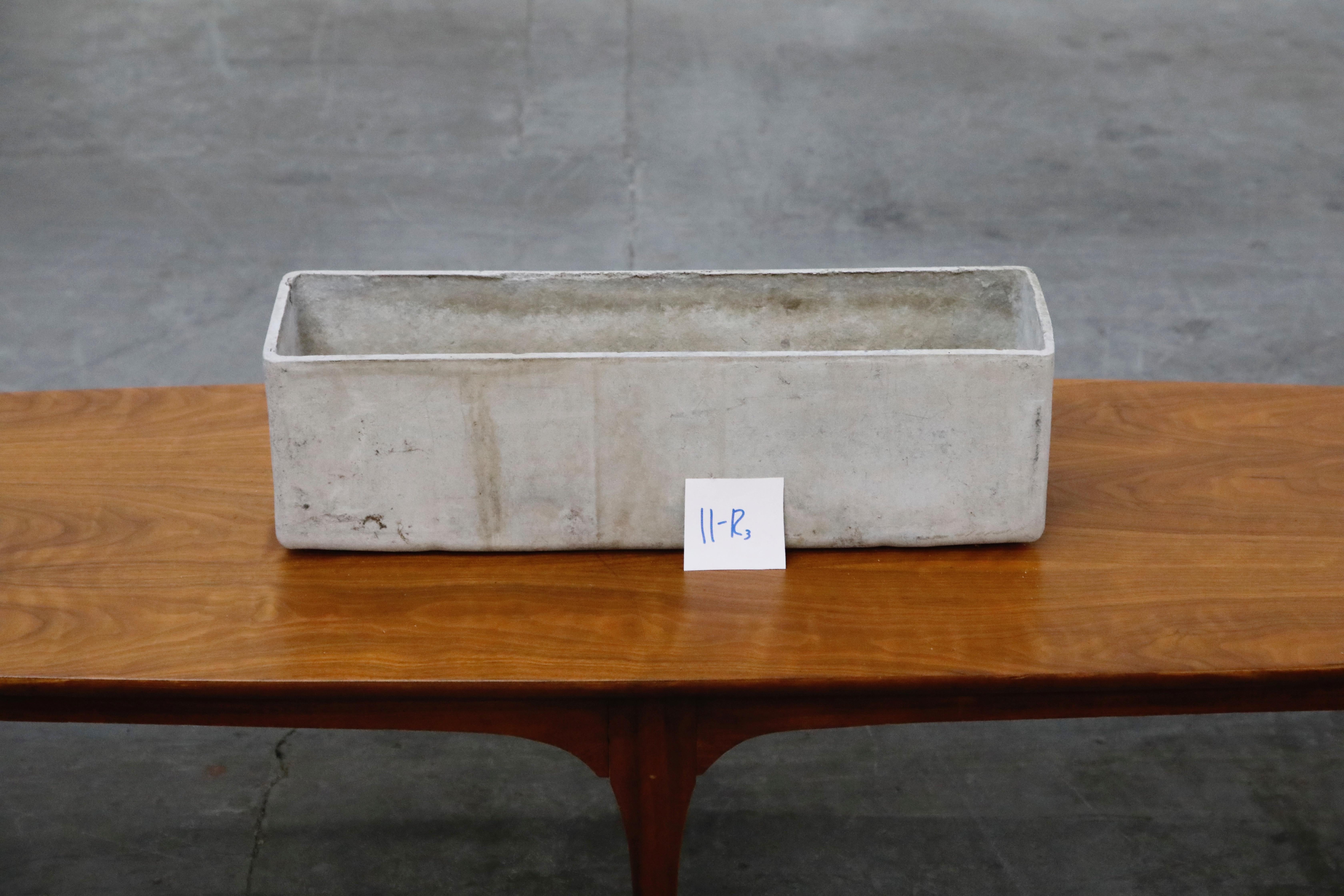 Willy Guhl per Eternit Vaso rettangolare grande da finestra/balcone in cemento, firmato in vendita 7