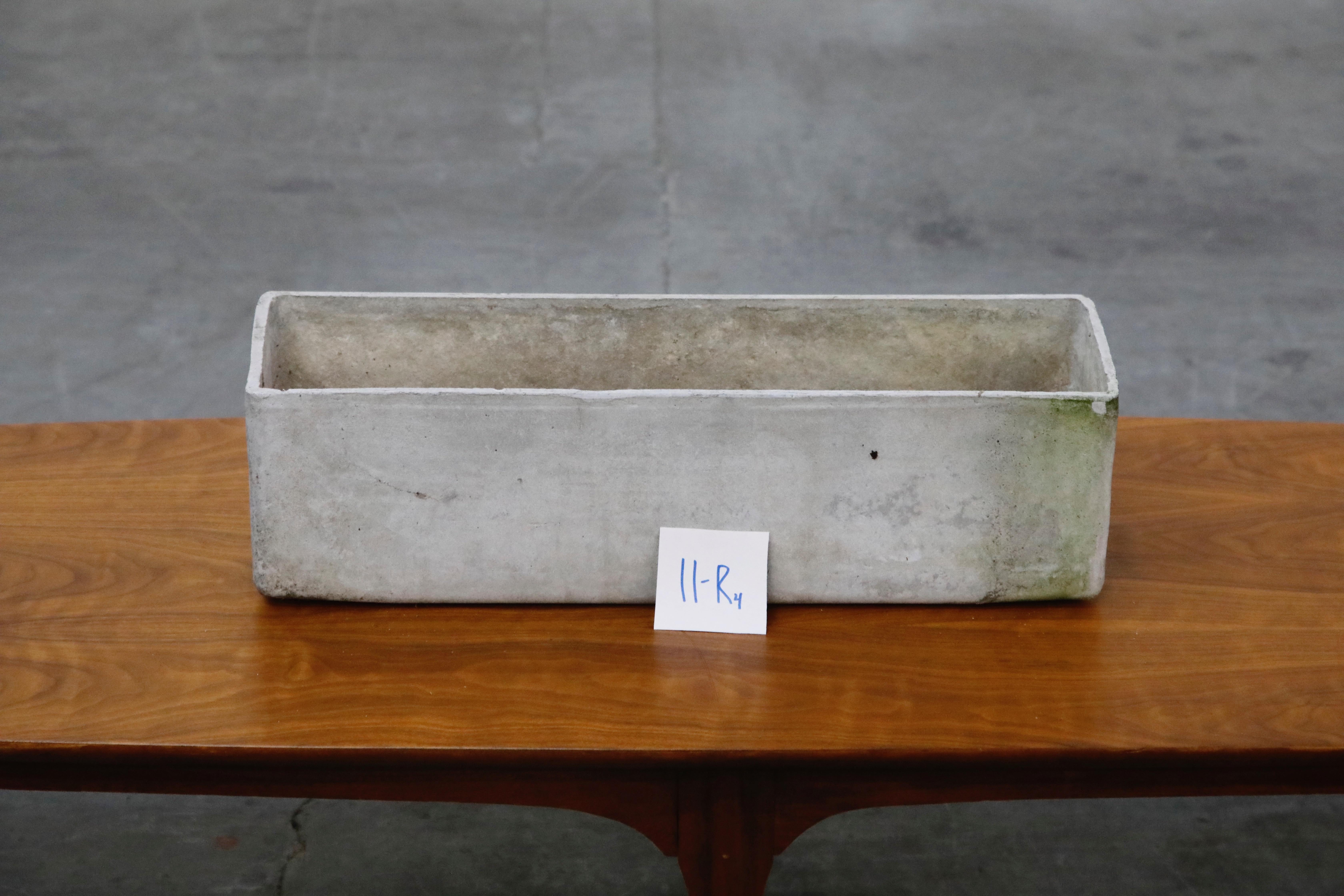 Willy Guhl for Eternit Large Rectangle Window / Balcony Concrete Planter, Signed For Sale 8