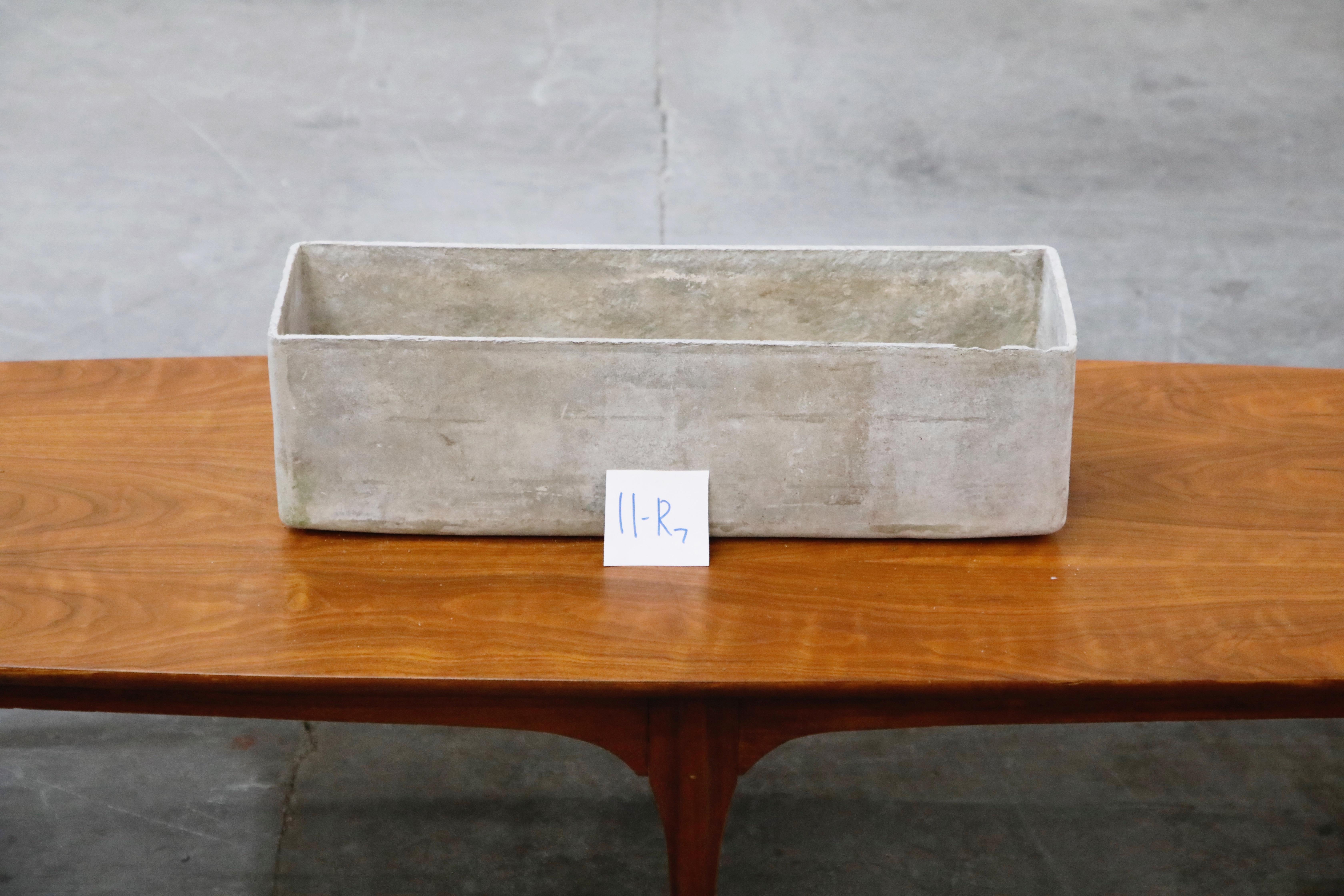 Willy Guhl per Eternit Vaso rettangolare grande da finestra/balcone in cemento, firmato in vendita 11