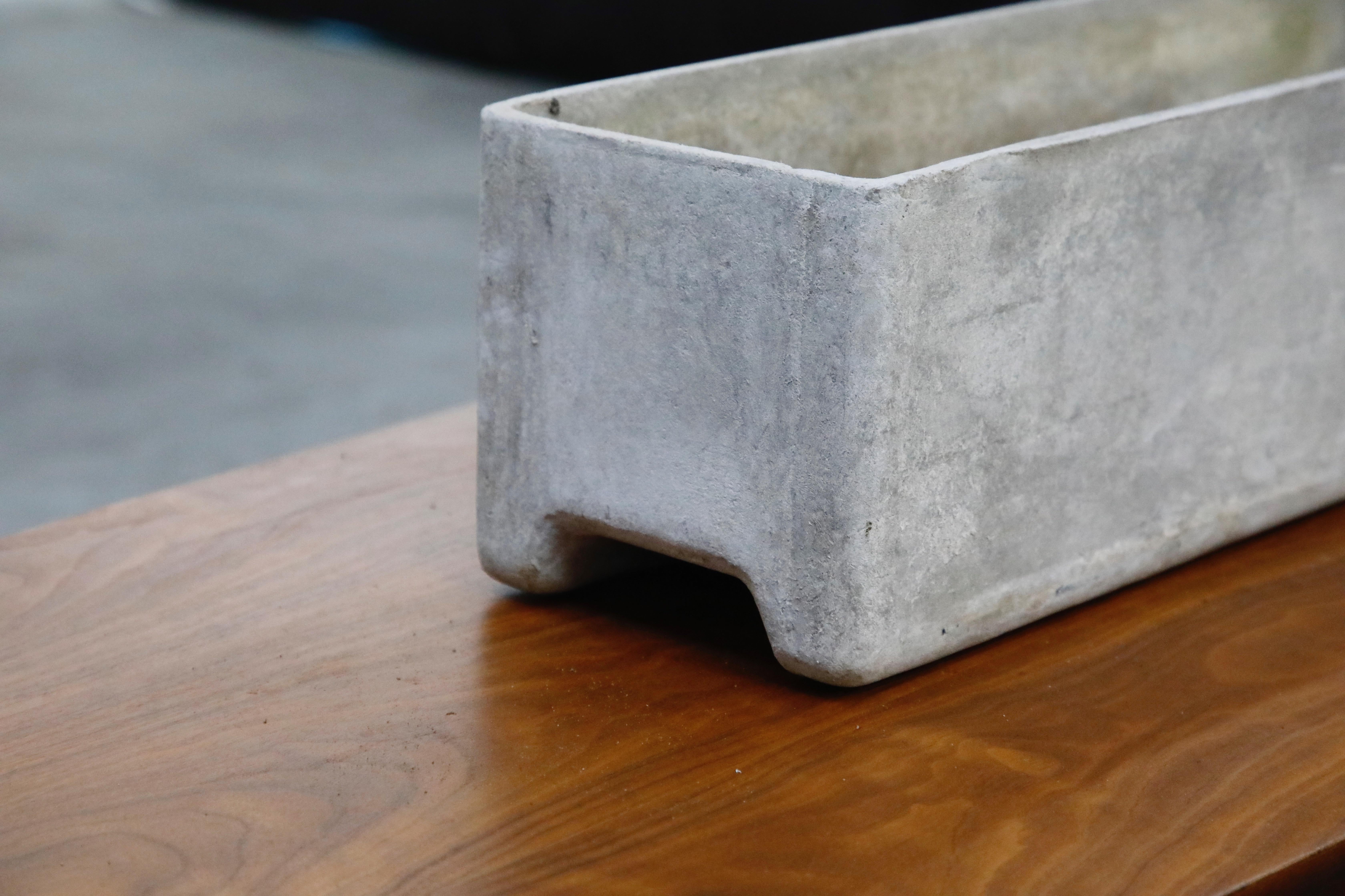 Late 20th Century Willy Guhl for Eternit Large Rectangle Window / Balcony Concrete Planter, Signed For Sale