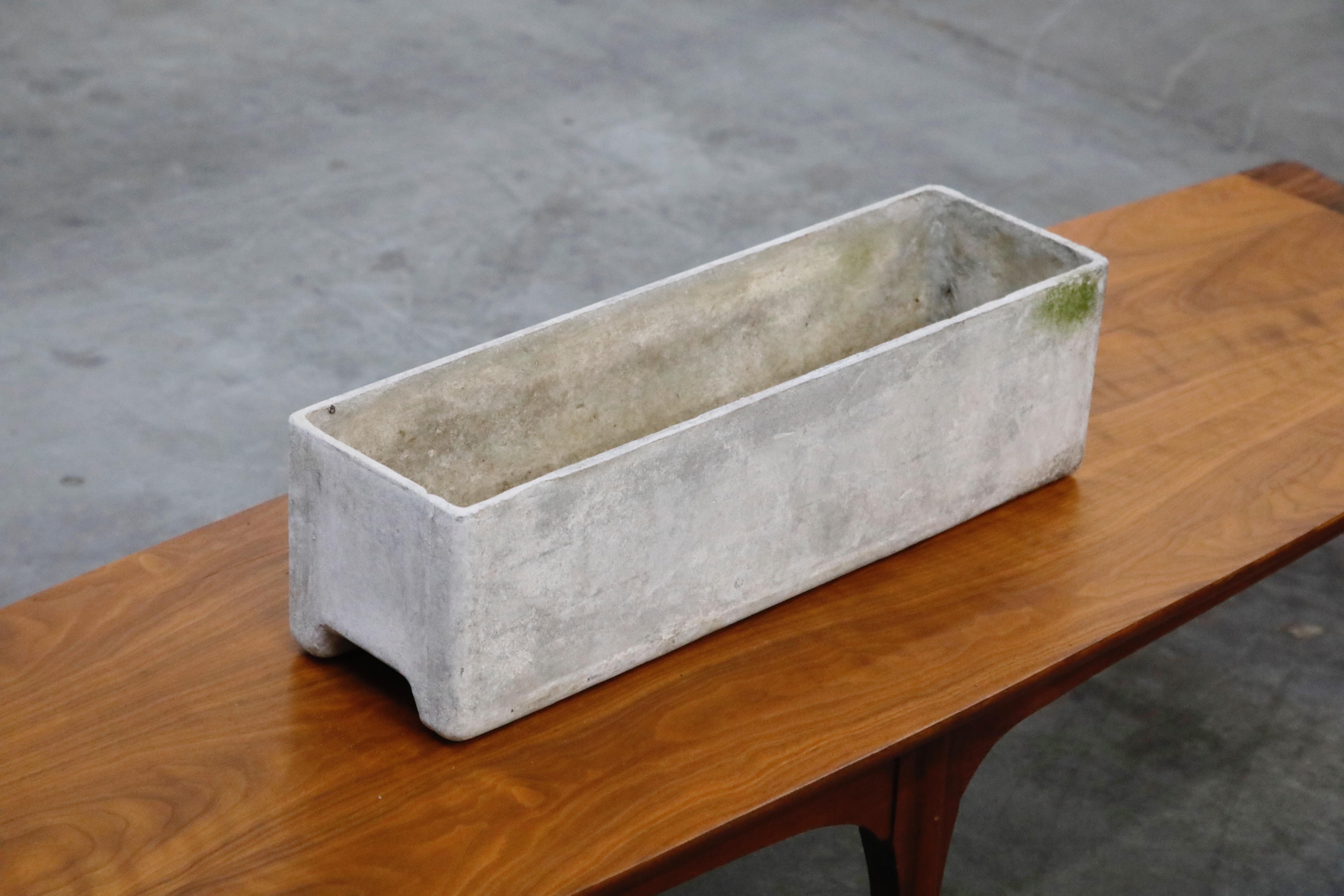 Willy Guhl for Eternit Large Rectangle Window / Balcony Concrete Planter, Signed For Sale 1