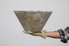 Willy Guhl for Eternit Patinated Concrete Cone Planter, circa 1968, Signed