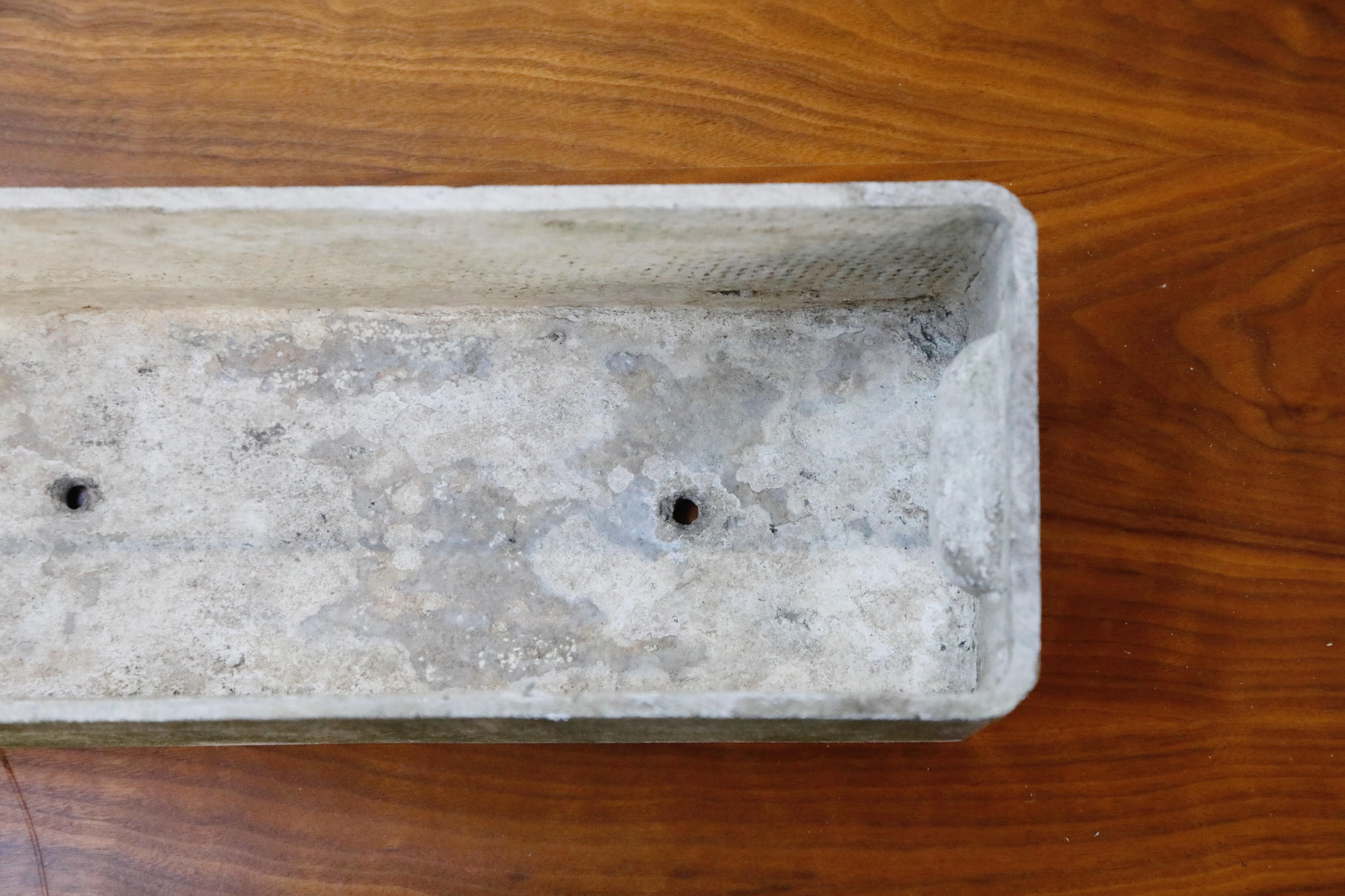 Willy Guhl for Eternit Rectangle Concrete Outdoor Handle Planter, circa 1968 For Sale 4
