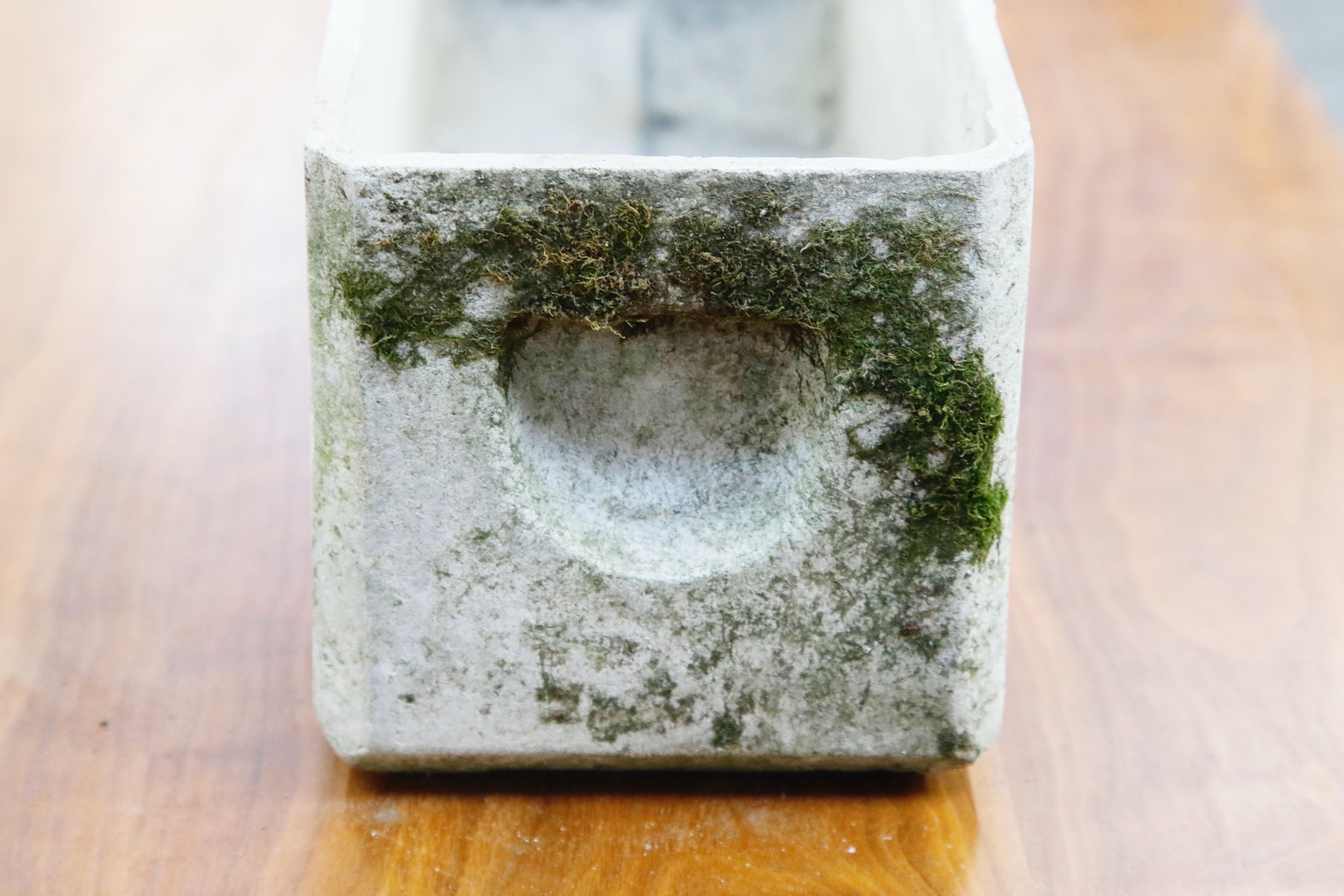 Willy Guhl for Eternit Rectangle Concrete Outdoor Handle Planter, circa 1968 For Sale 6