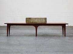 Willy Guhl for Eternit Rectangle Concrete Outdoor Handle Planter, circa 1968