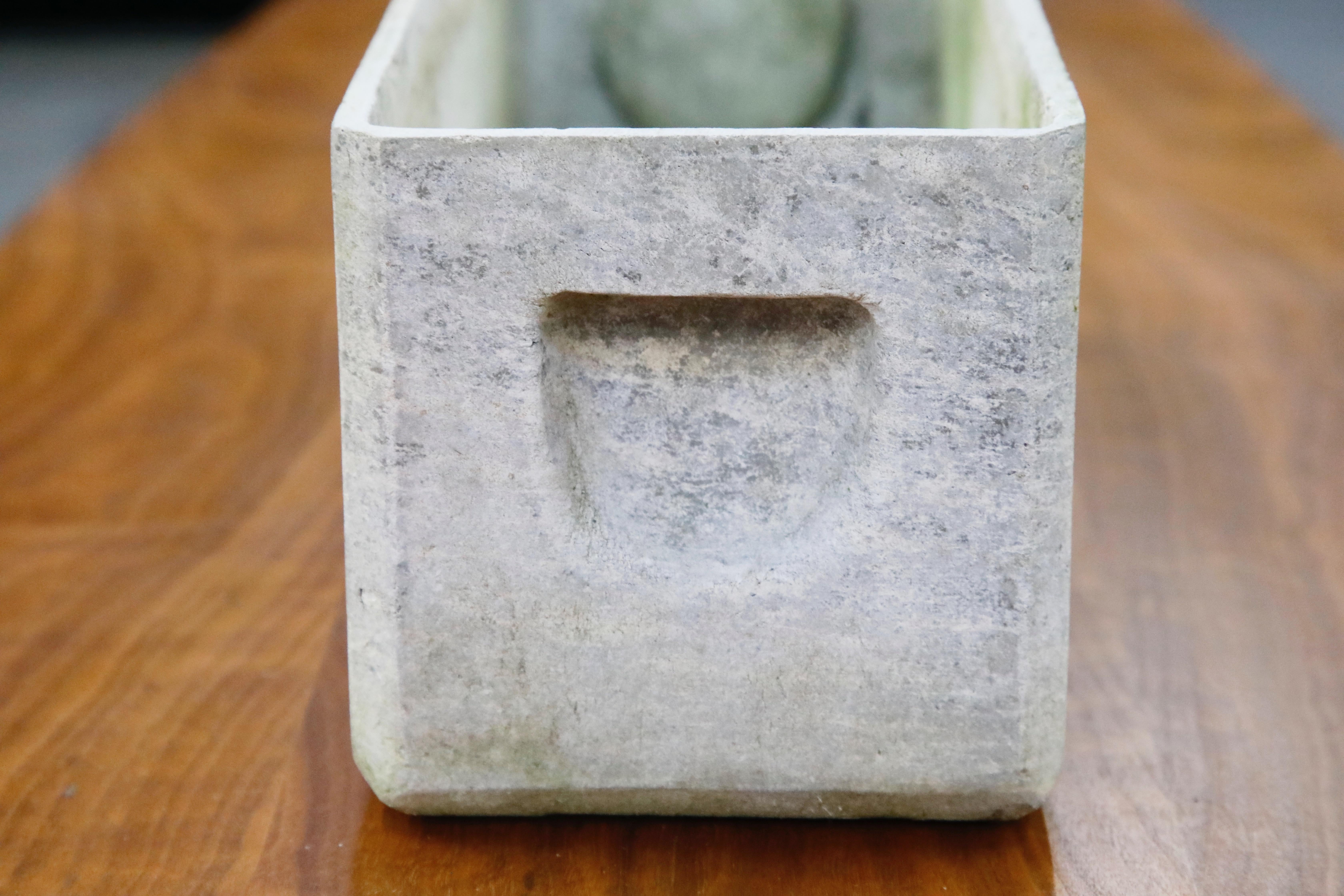 Willy Guhl for Eternit Rectangle Concrete Outdoor Handle Planter, circa 1968 For Sale 3
