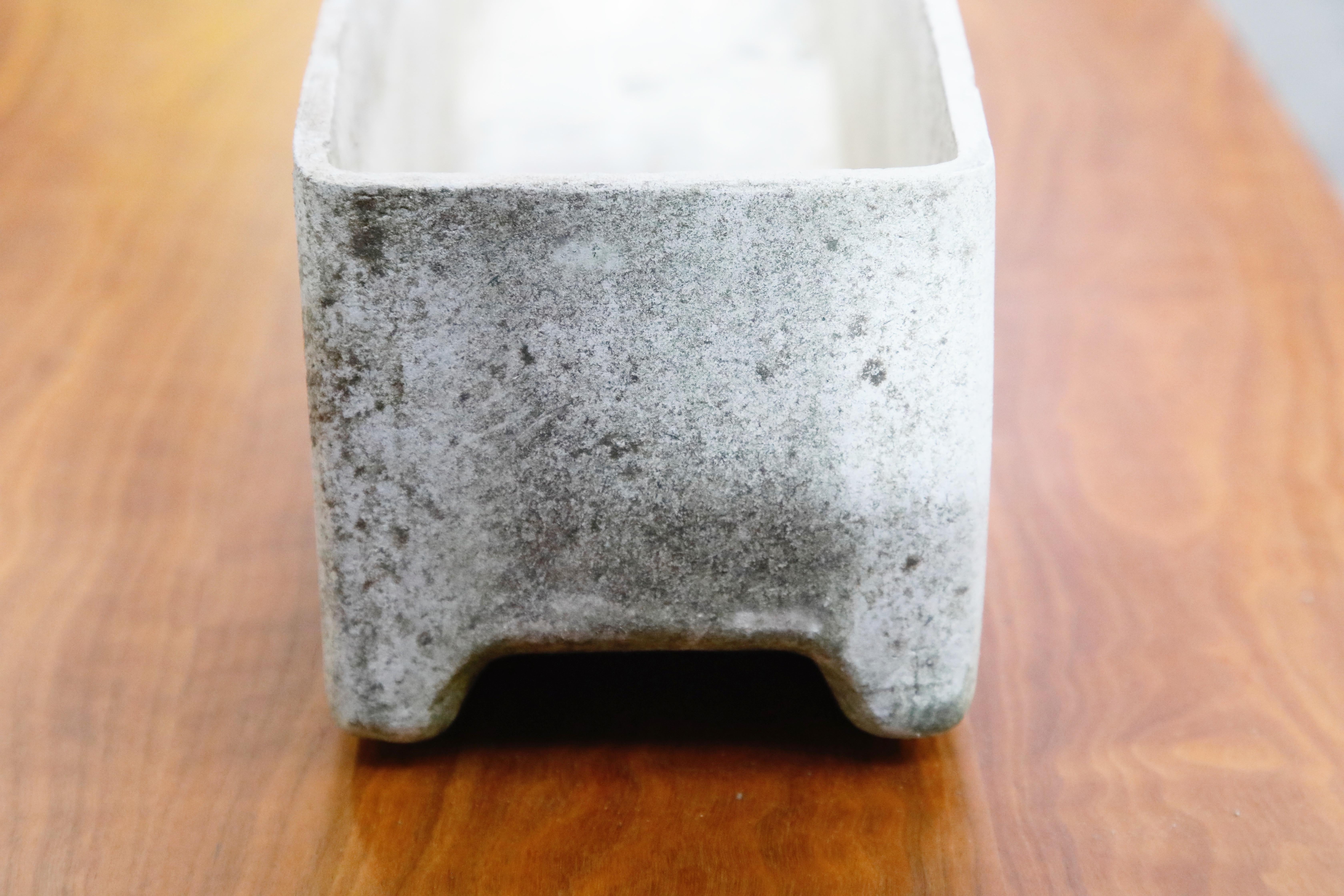 Willy Guhl for Eternit Rectangle Concrete Outdoor Planter, 1970s, Signed For Sale 3