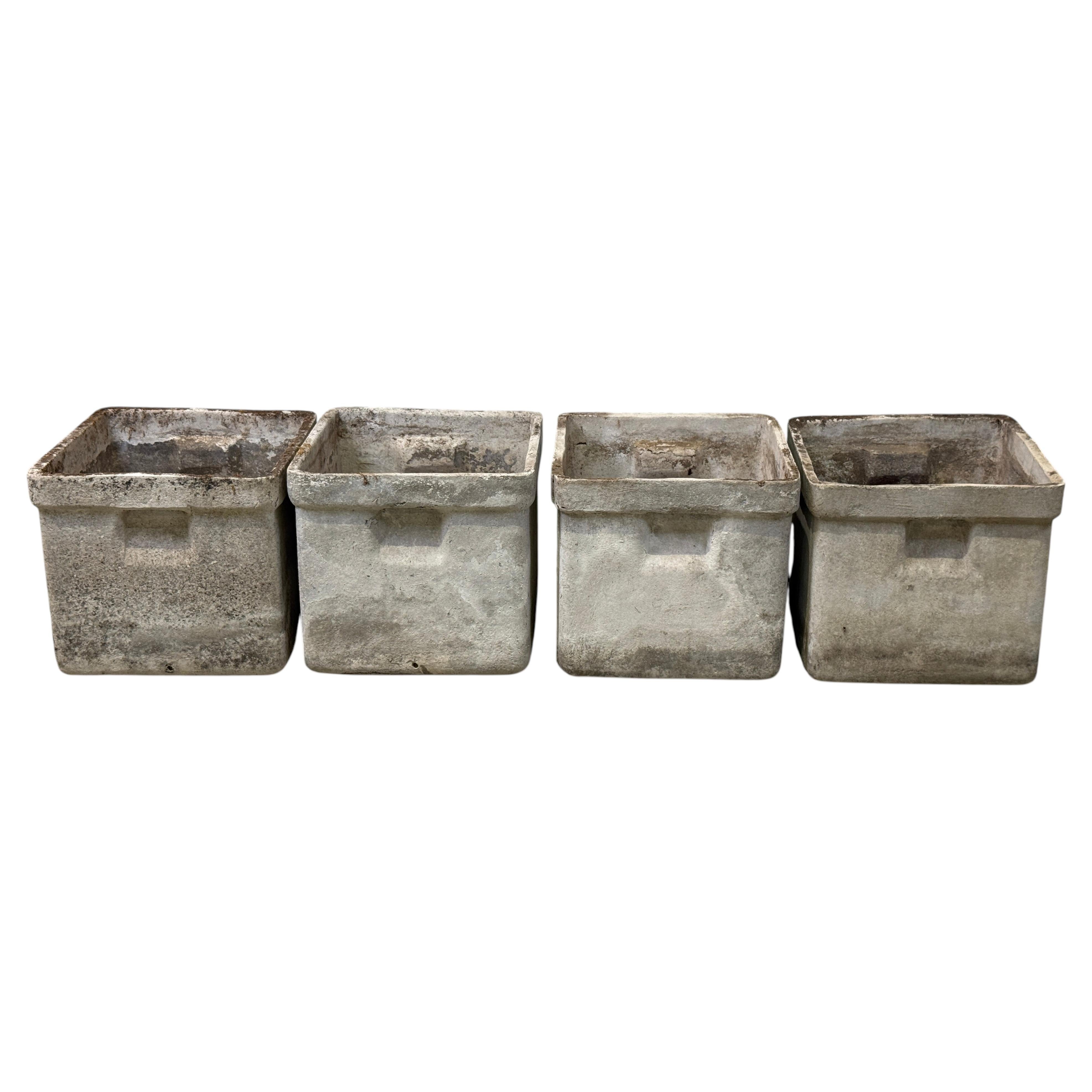 Willy Guhl for Eternit Square Fiber Cement Planters, Switzerland, 1960s
