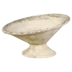 Willy Guhl for Eternit Tilted Spindle Concrete Planter, circa 1968, Signé