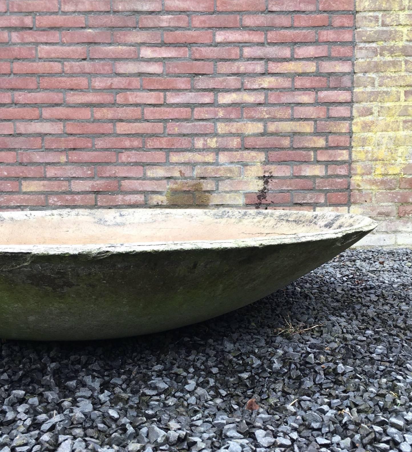 Swiss Willy Guhl for Eternit, Enormous Midcentury Saucer Planter, Garden Element For Sale