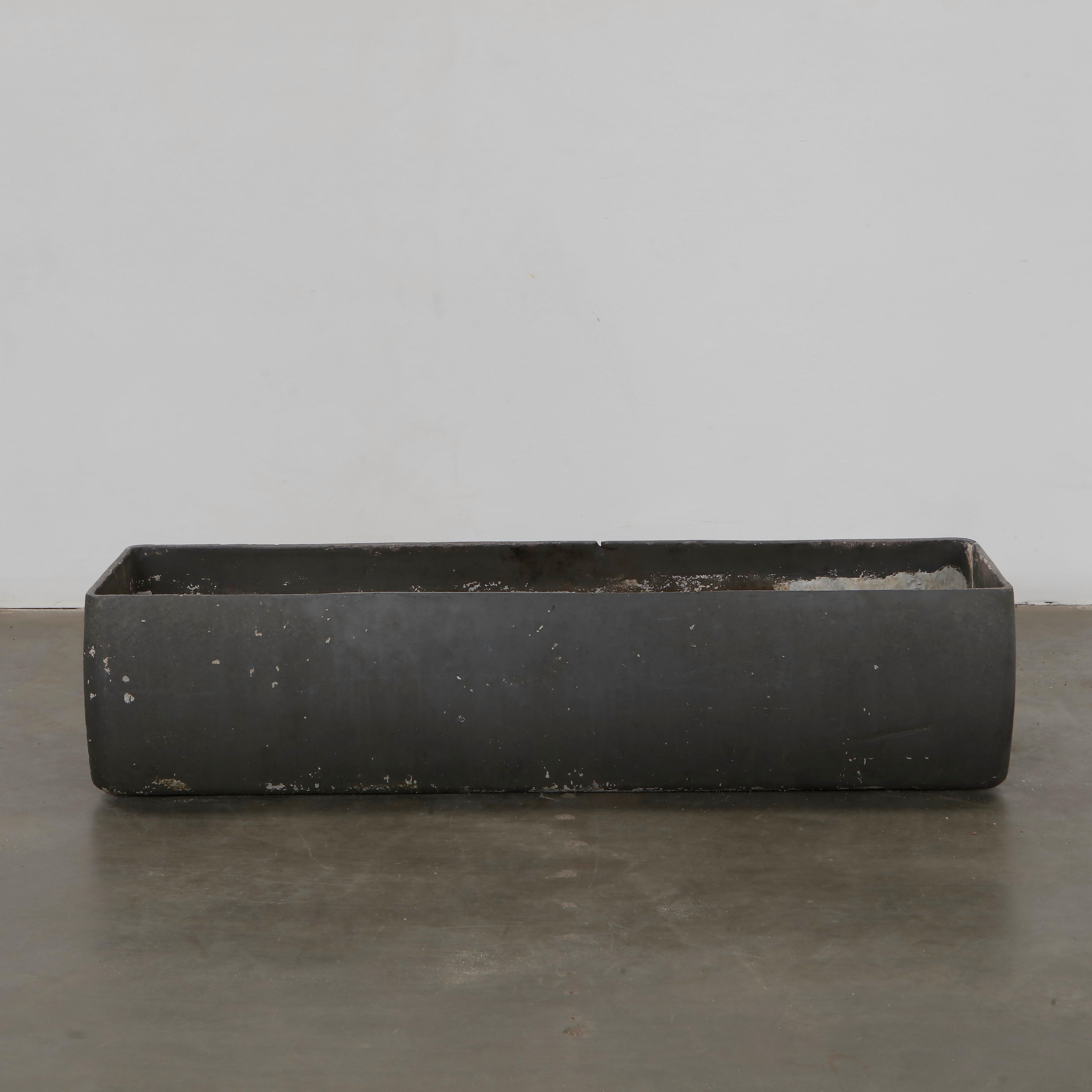 Mid-Century Modern Willy Guhl, Grey Bench Planter, 1960s For Sale