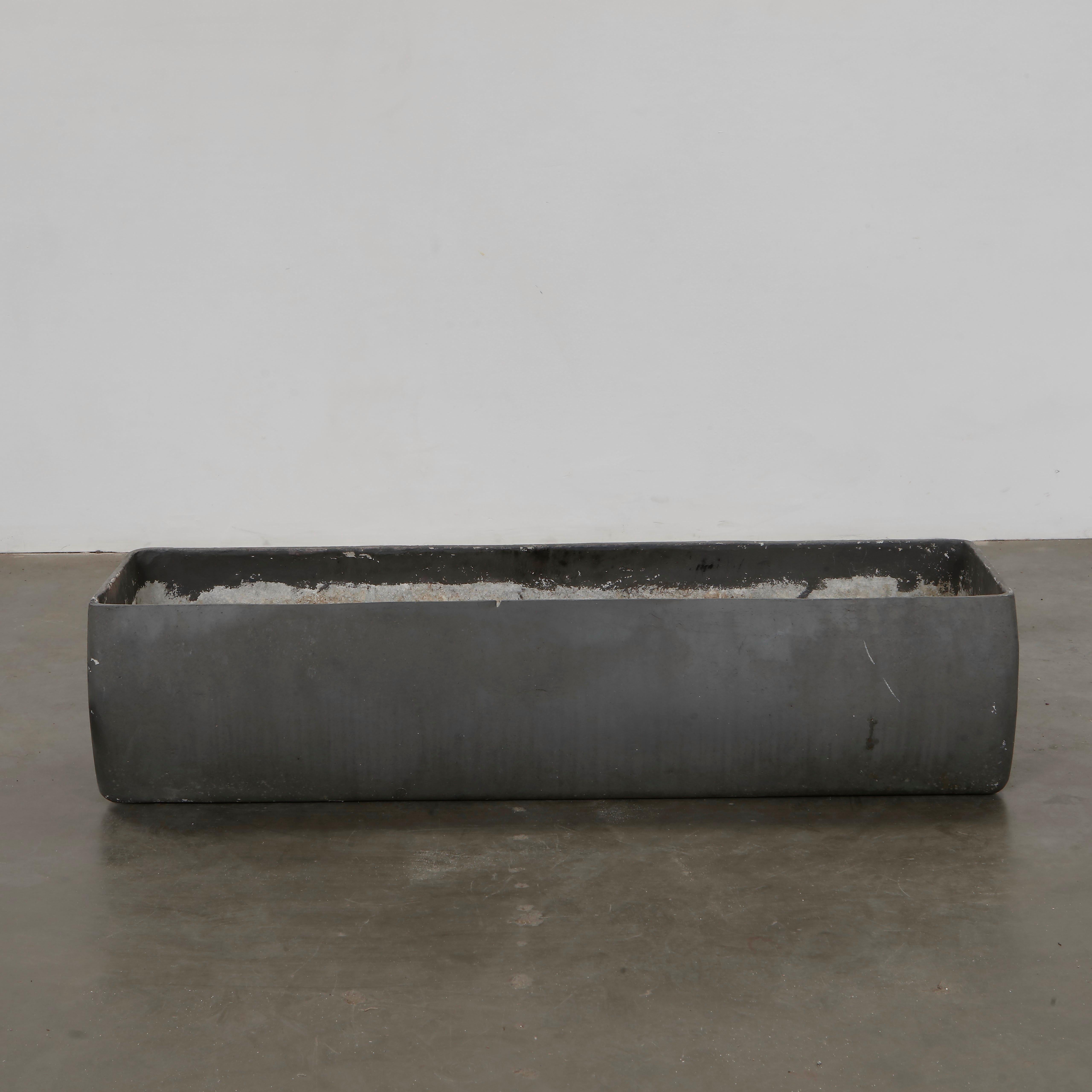 Concrete Willy Guhl, Grey Bench Planter, 1960s For Sale