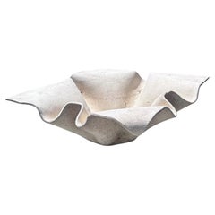 Willy Guhl Hankerchief Planter, Hand-Crafted Concrete, Vintage 1960s