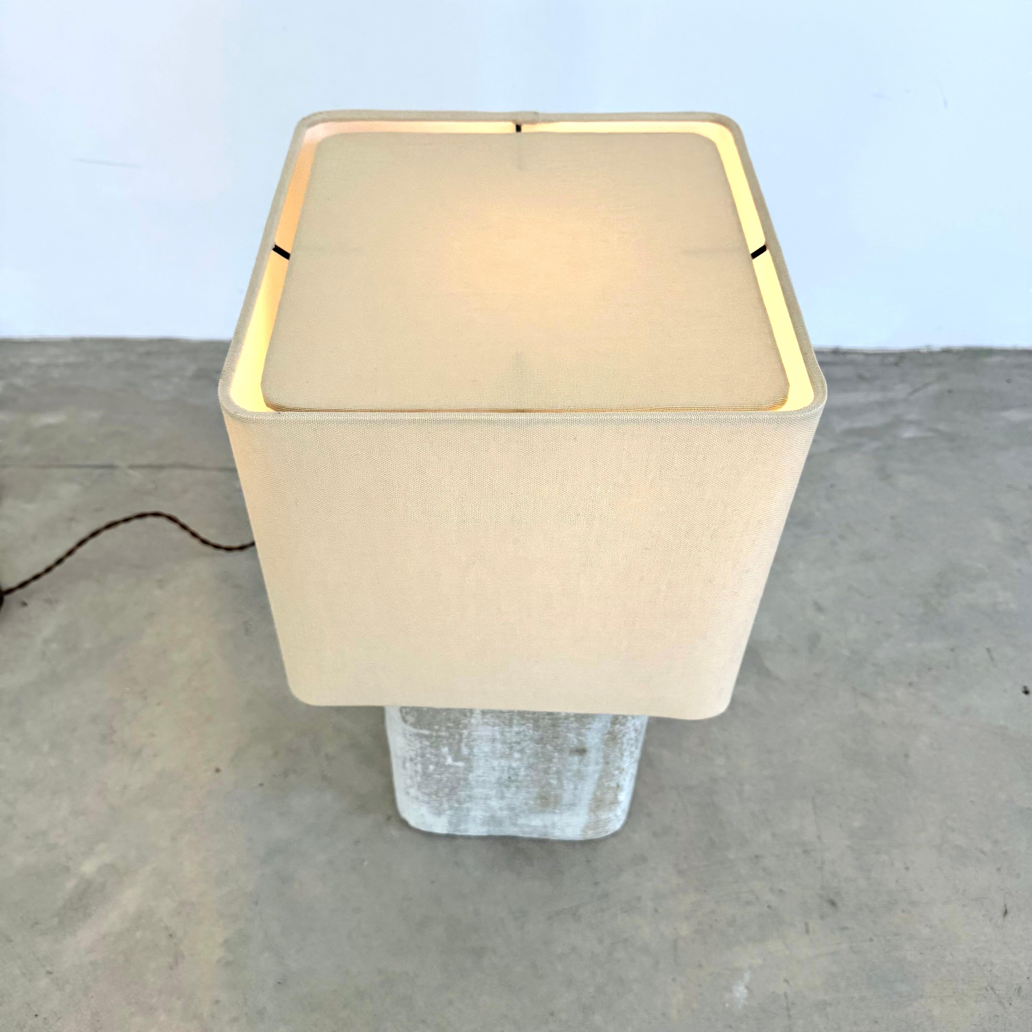 Swiss Willy Guhl Large Concrete Table Lamp, 1960s Switzerland For Sale