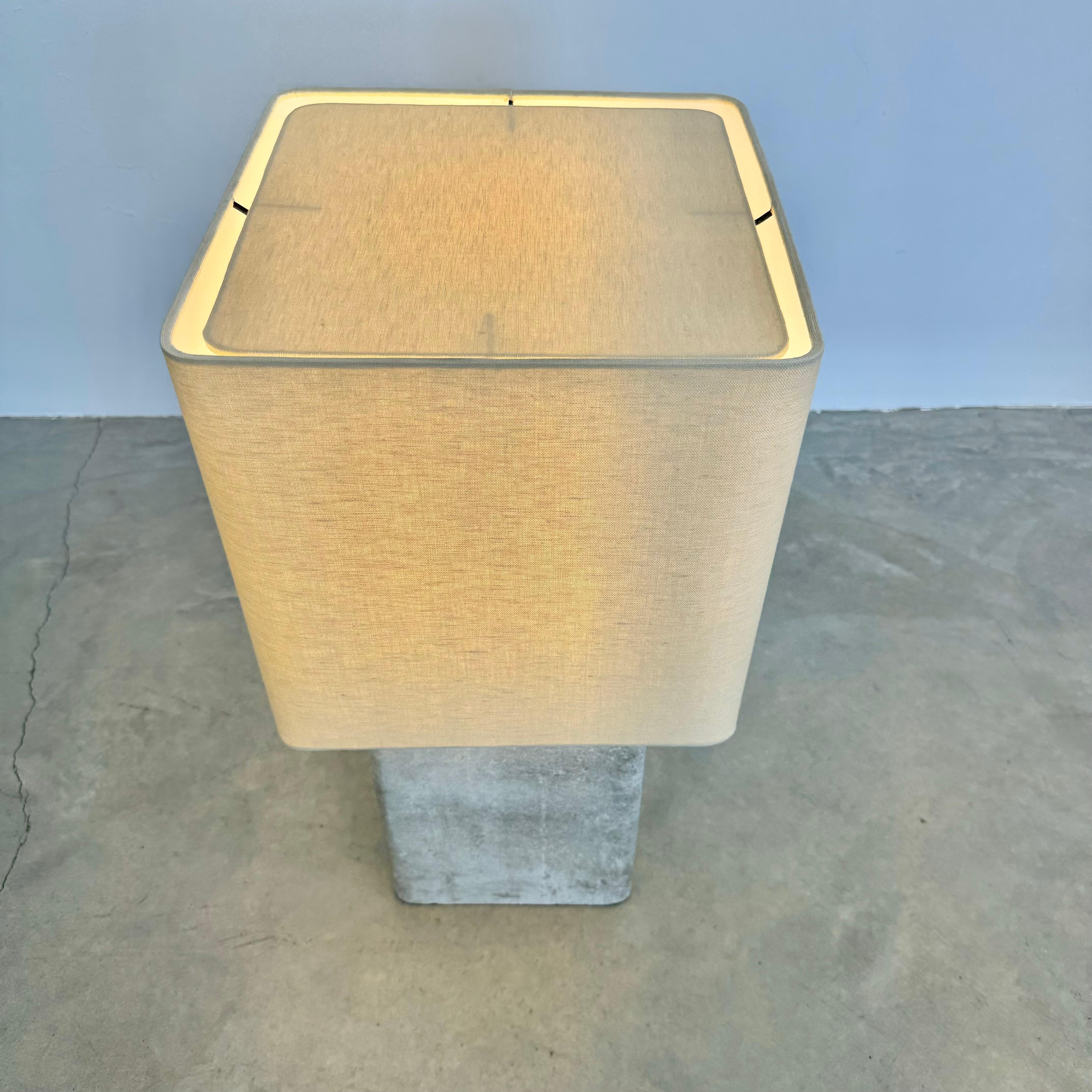Willy Guhl Large Concrete Table Lamp, 1960s Switzerland In Good Condition For Sale In Los Angeles, CA