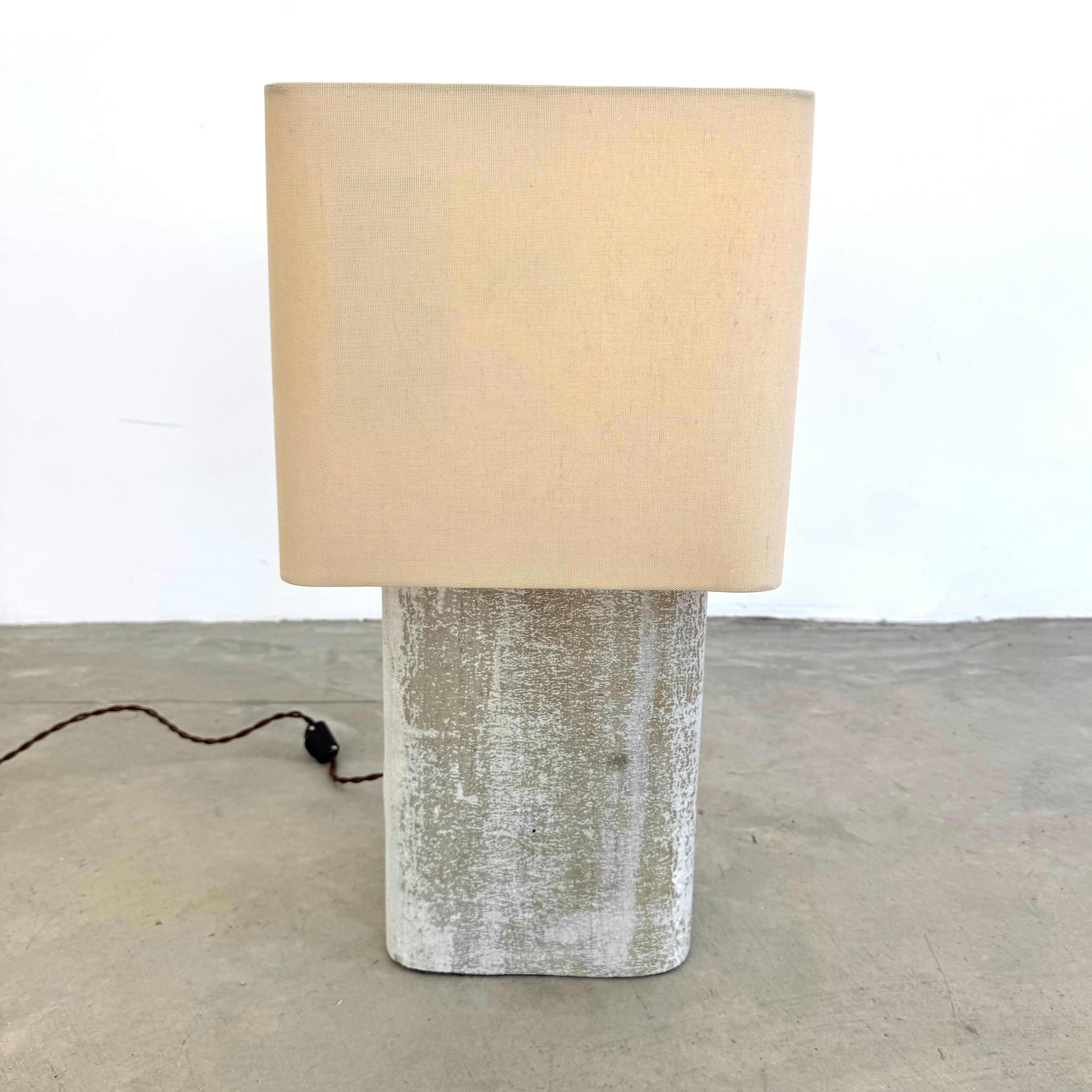 Willy Guhl Large Concrete Table Lamp, 1960s Switzerland In Good Condition For Sale In Los Angeles, CA