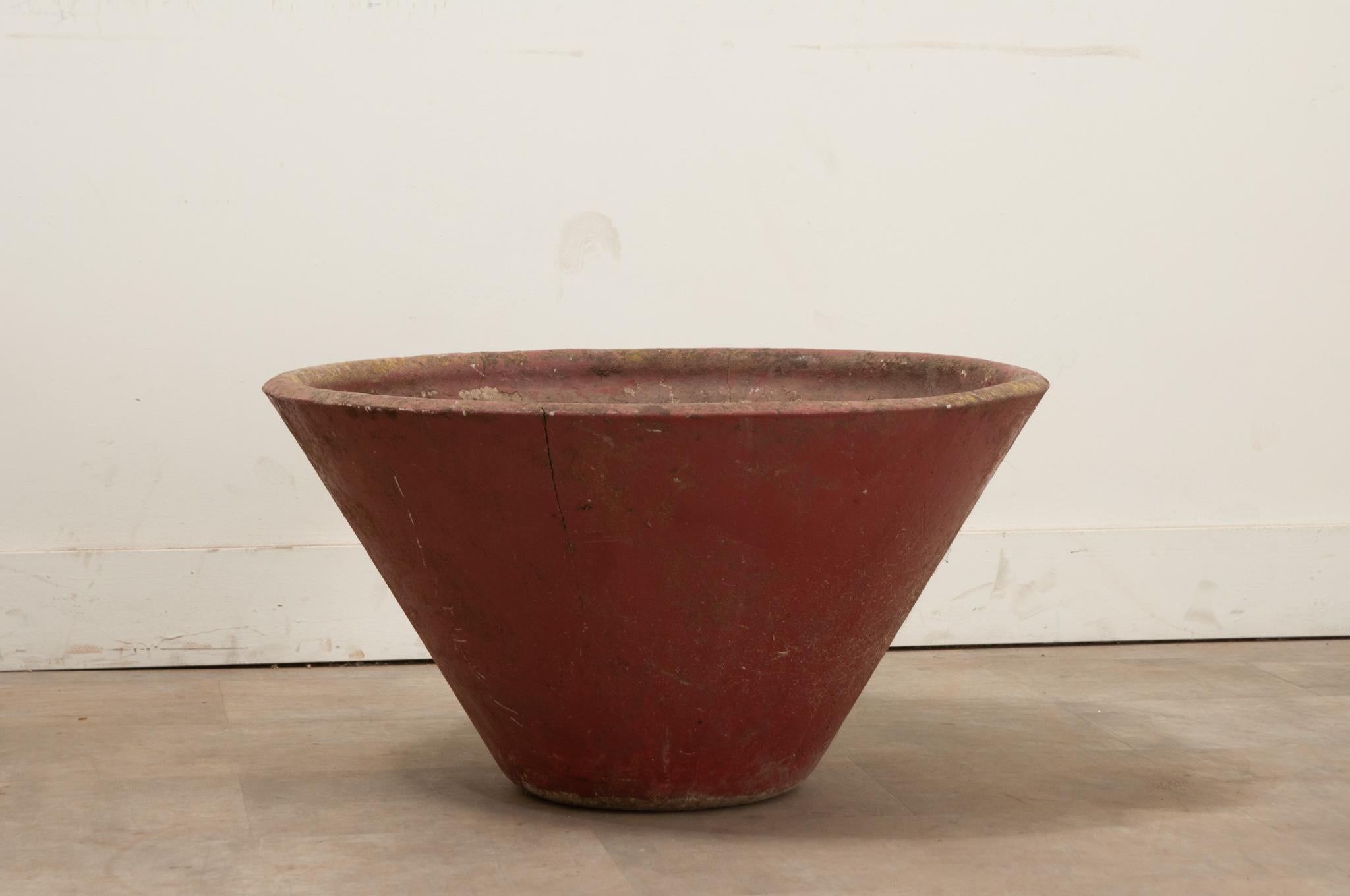 Cast Willy Guhl Large Cone Planter For Sale