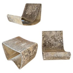 Willy Guhl Loop Chairs and Side Table